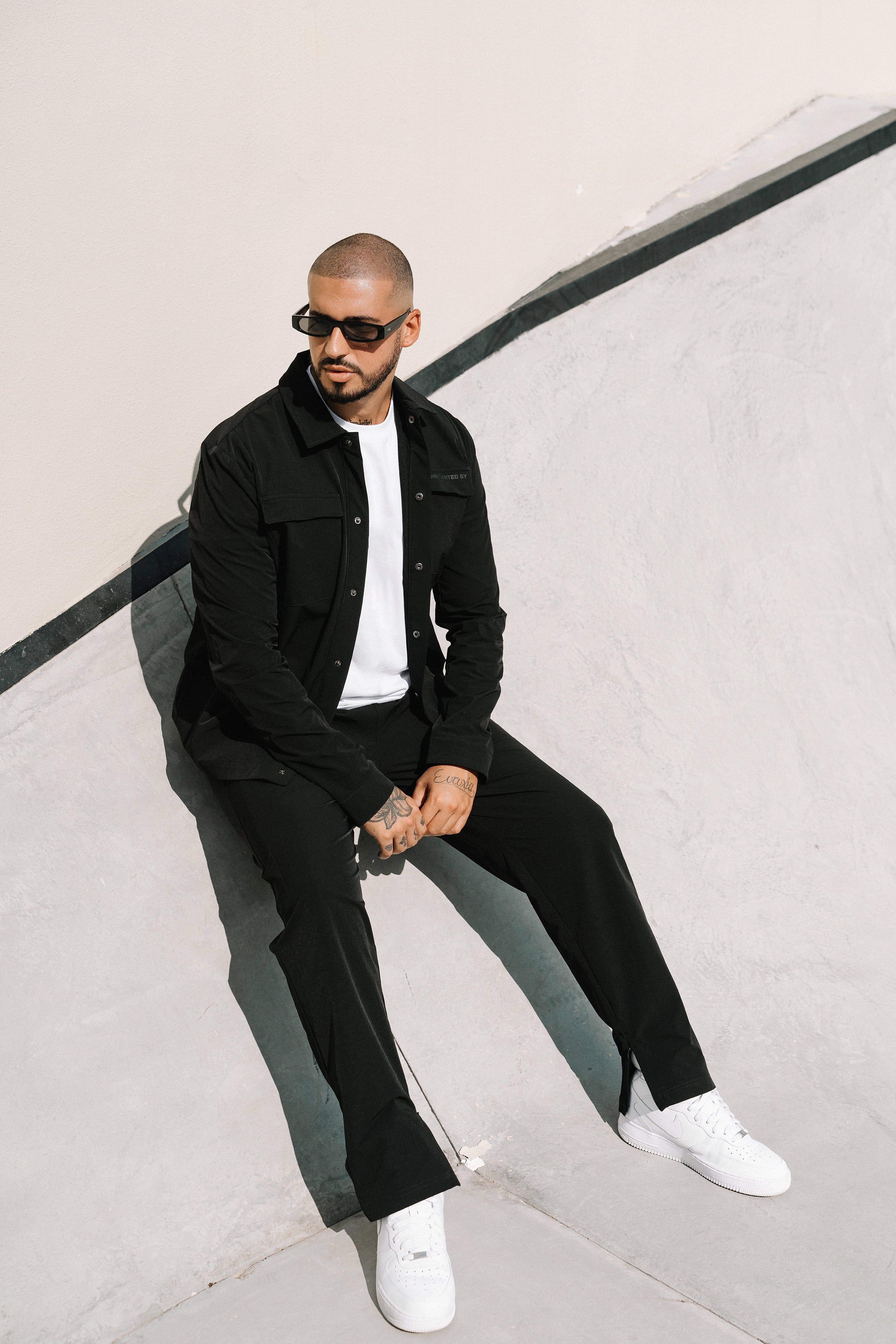 Presentedbyglobal Black Fitted Trousers