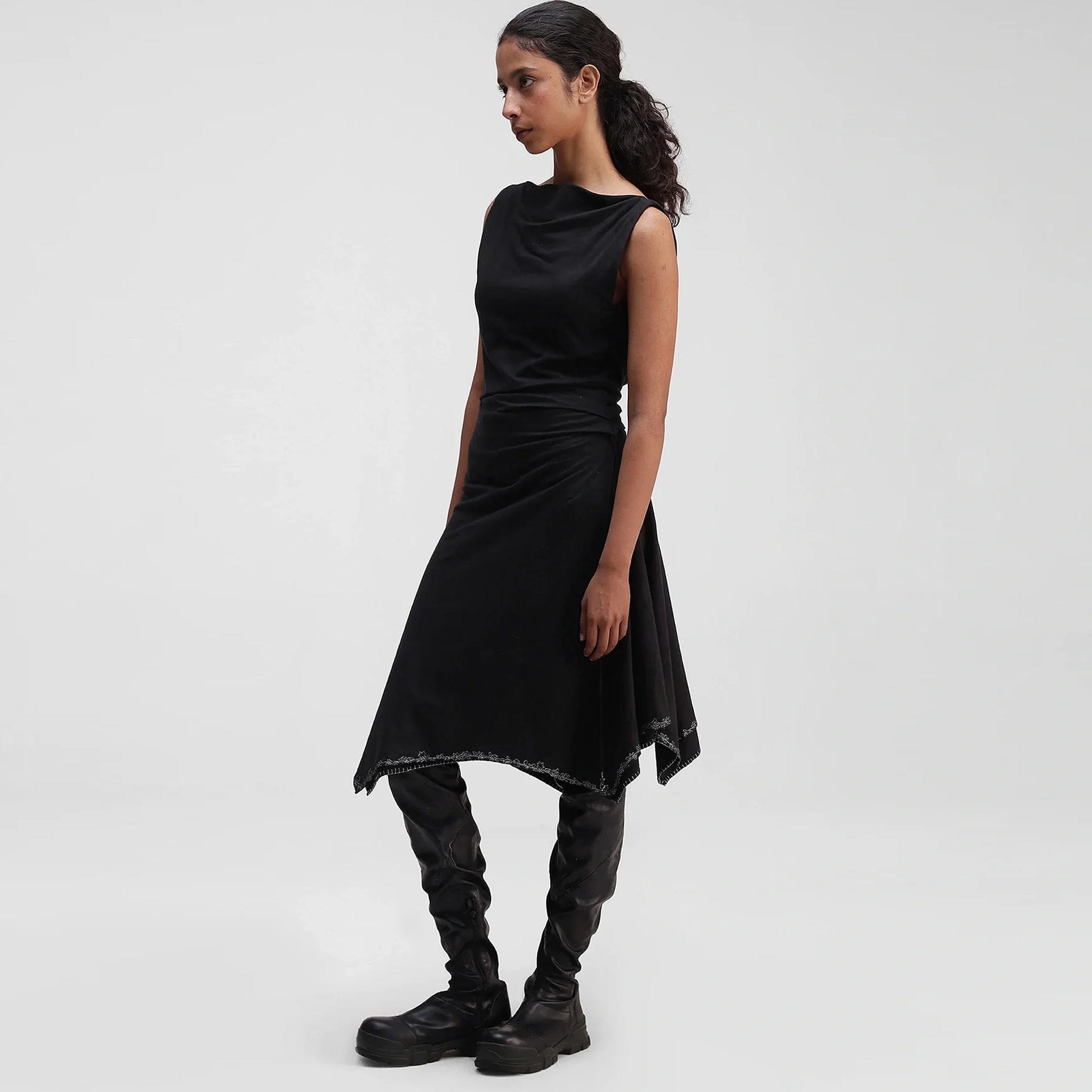 Almost Gods Assymetric Layered Knit Dress