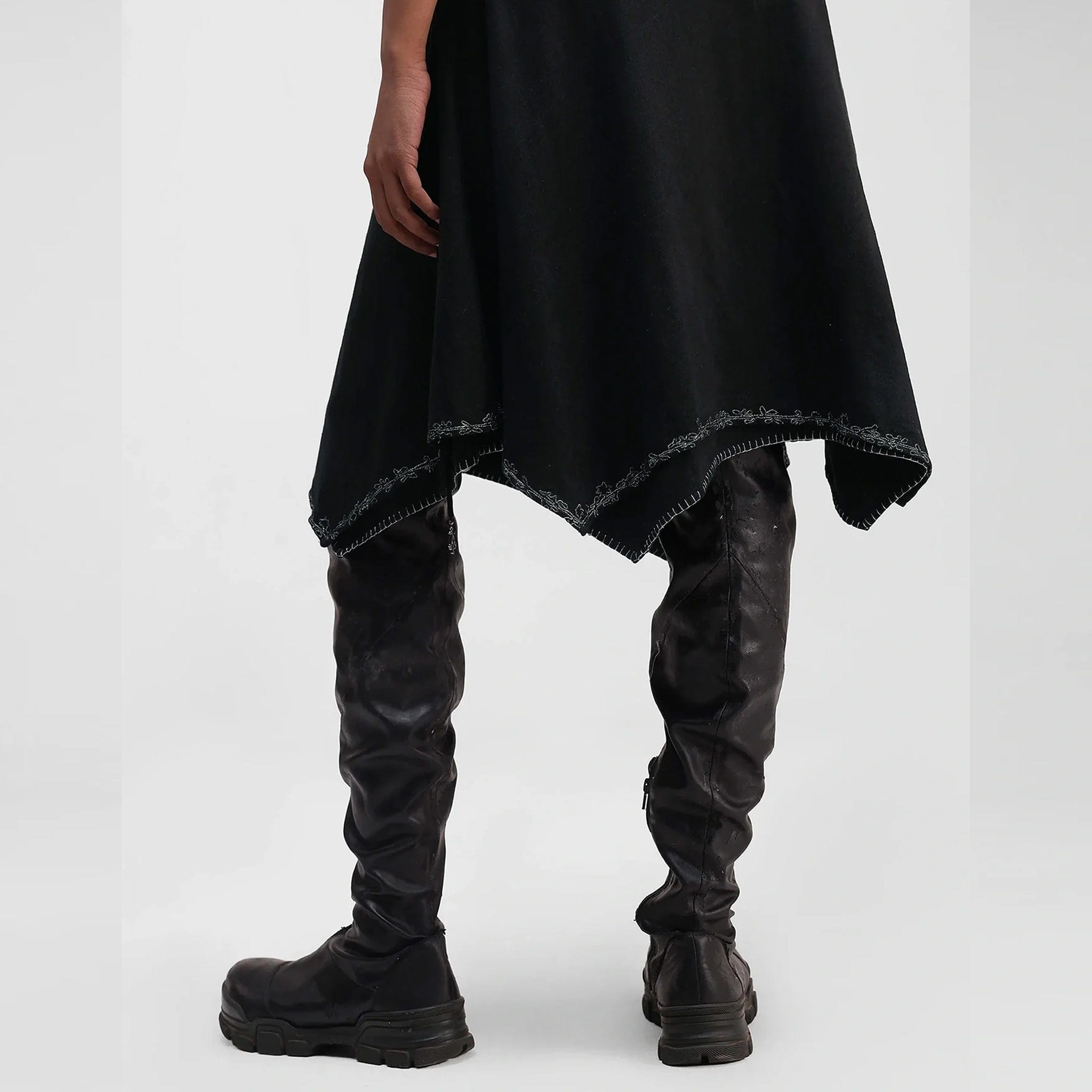 Almost Gods Assymetric Layered Knit Dress