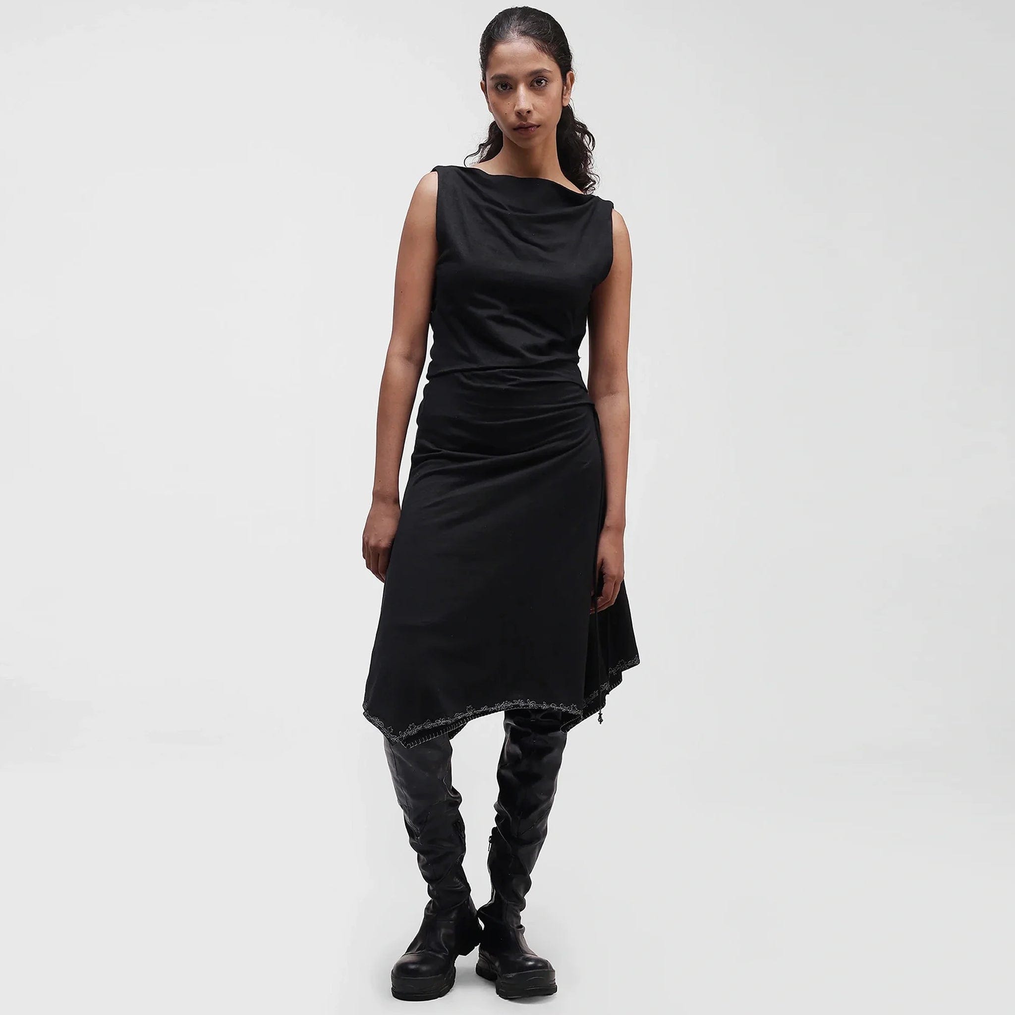 Almost Gods Assymetric Layered Knit Dress