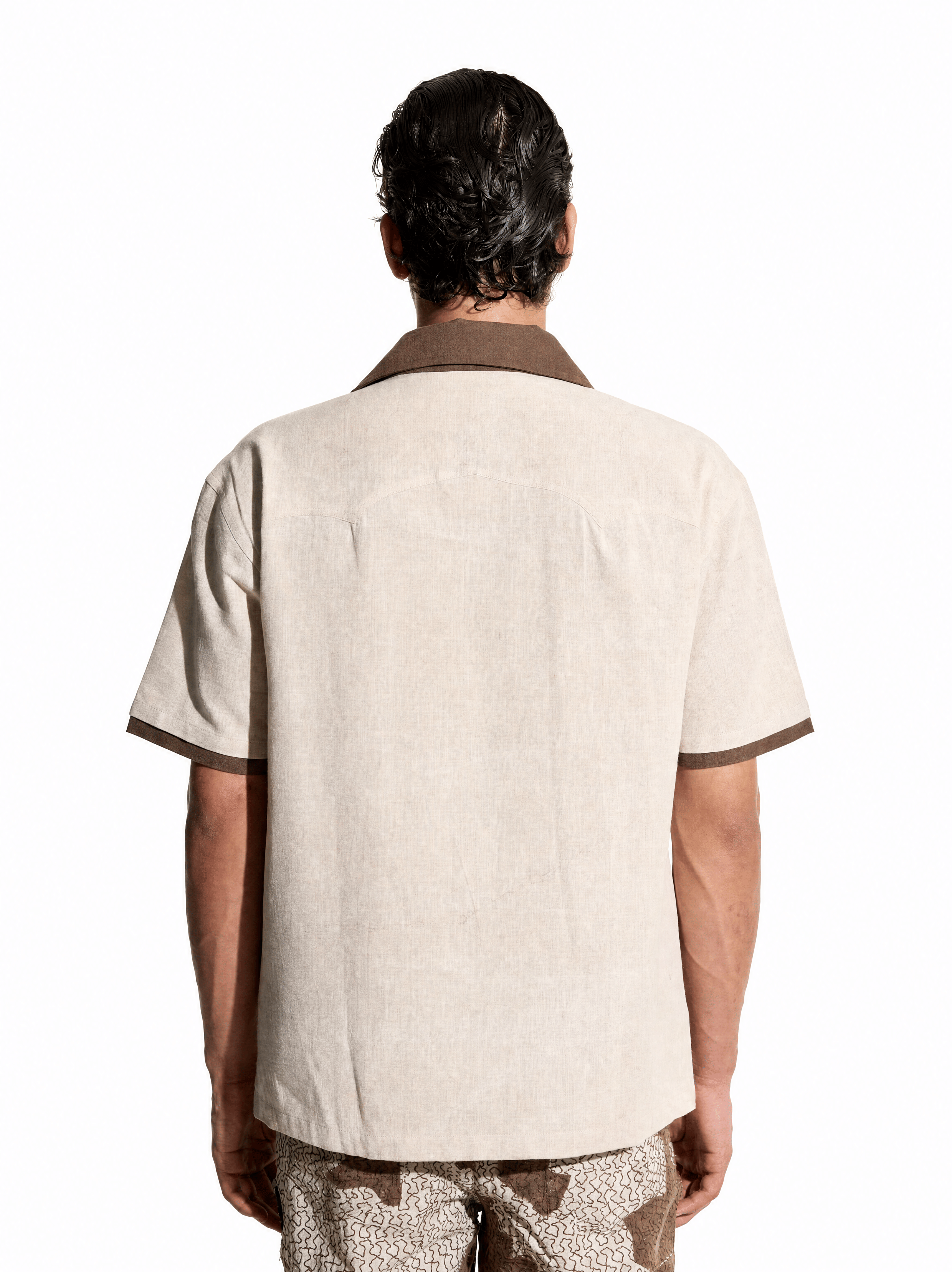 Polo Stripe Beige Polo Shirt