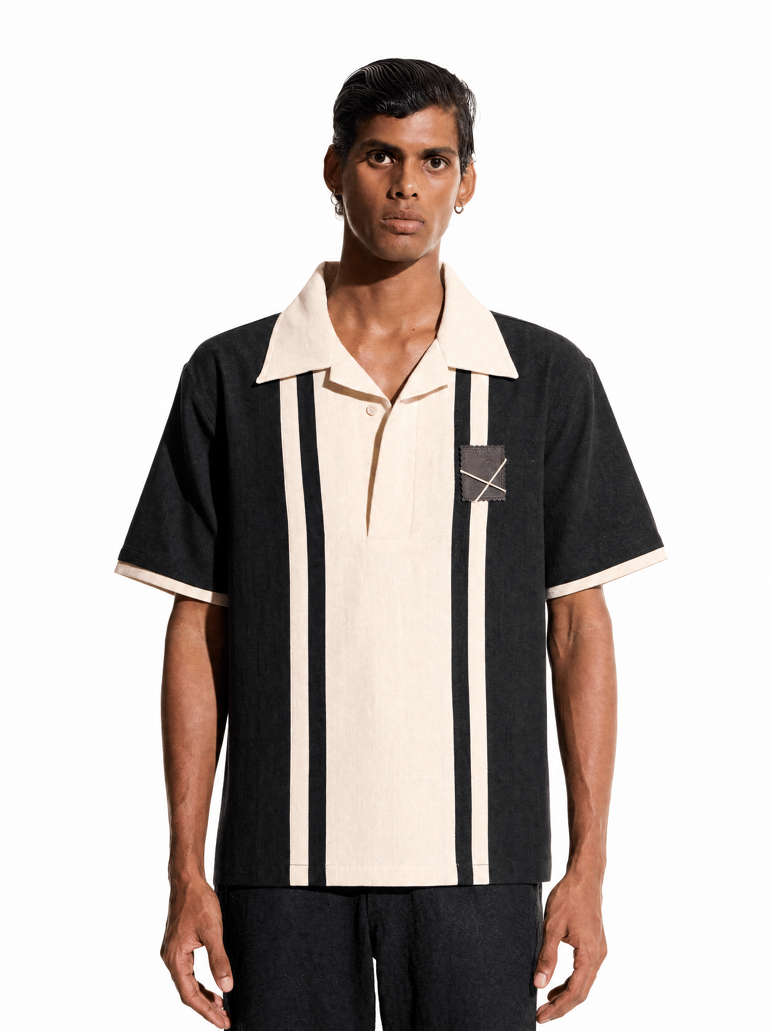 Polo Stripe Black Polo Shirt
