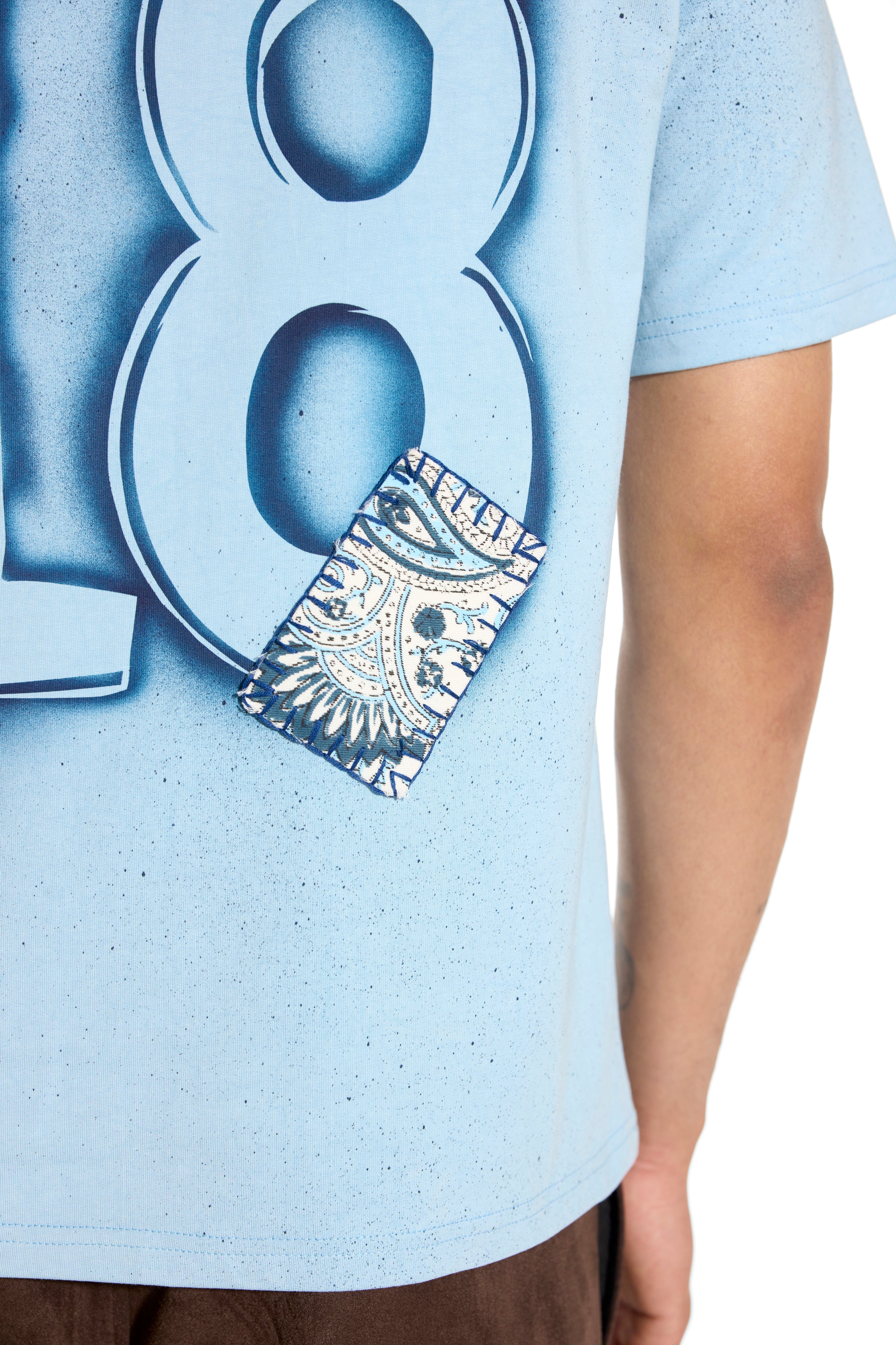 F A R A K Stone wash Spray T - shirt