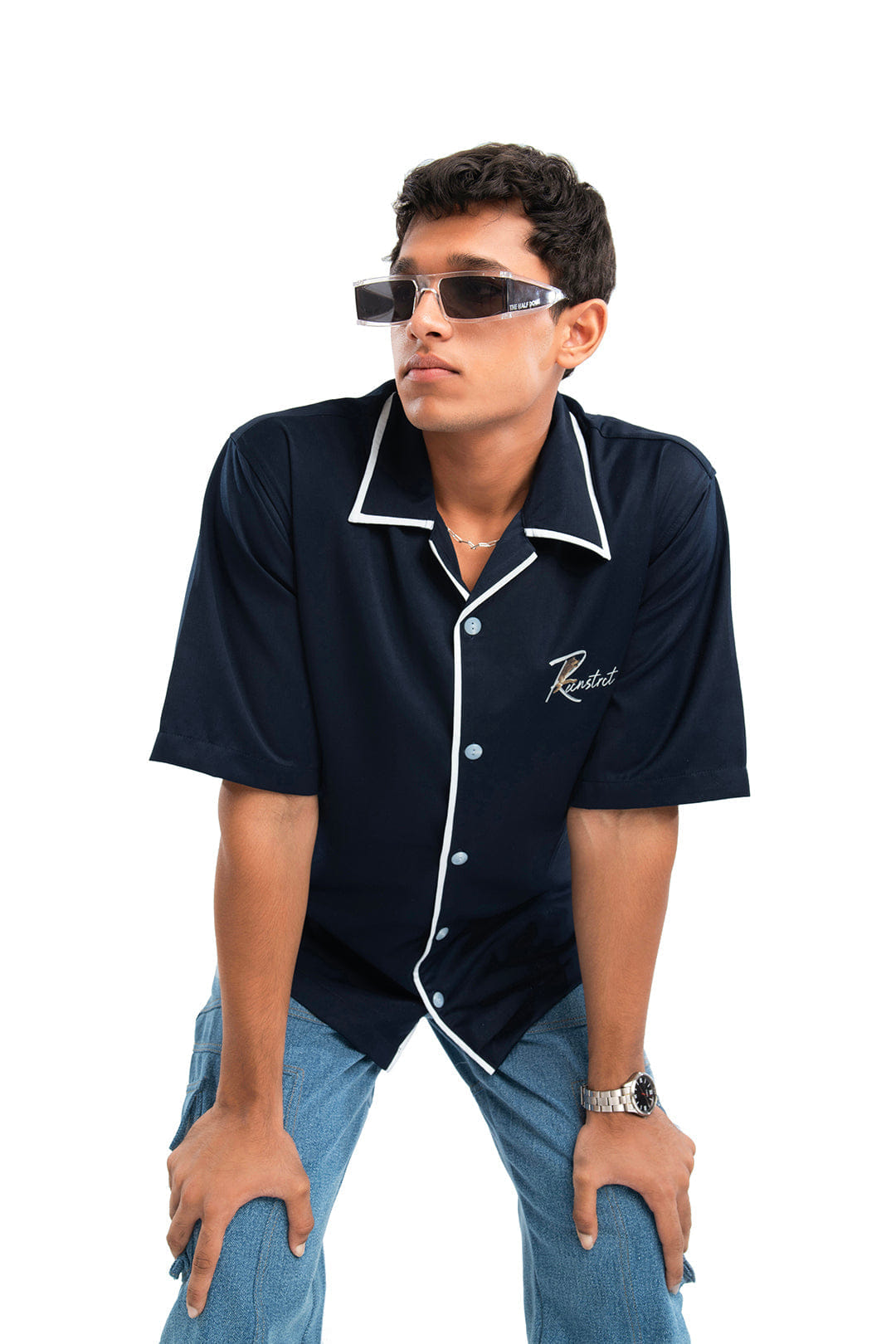 Recnstrct Alpha shirt - Navy blue