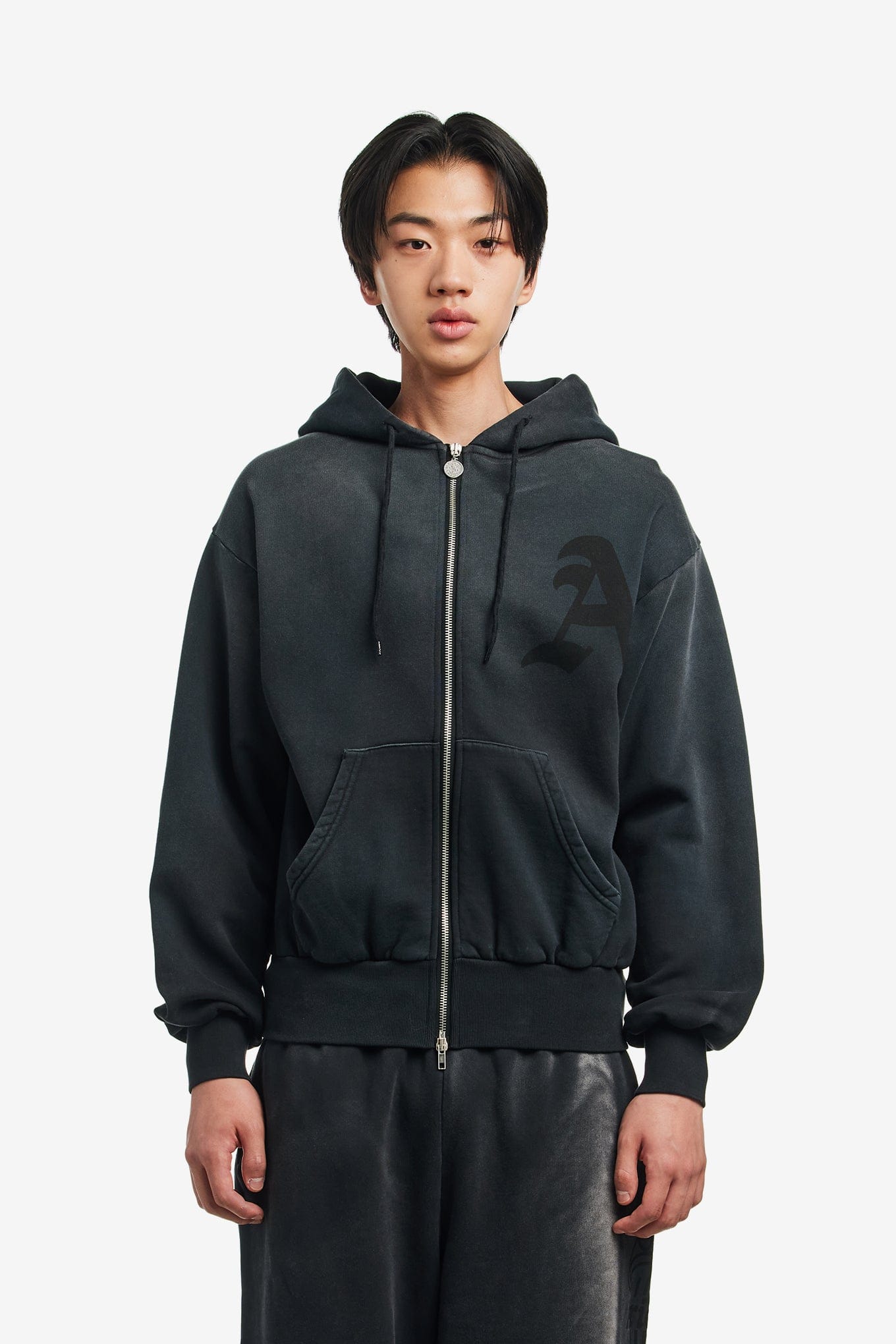 ARIES AGED GOTHIC ZIP THROUGH HOODIE