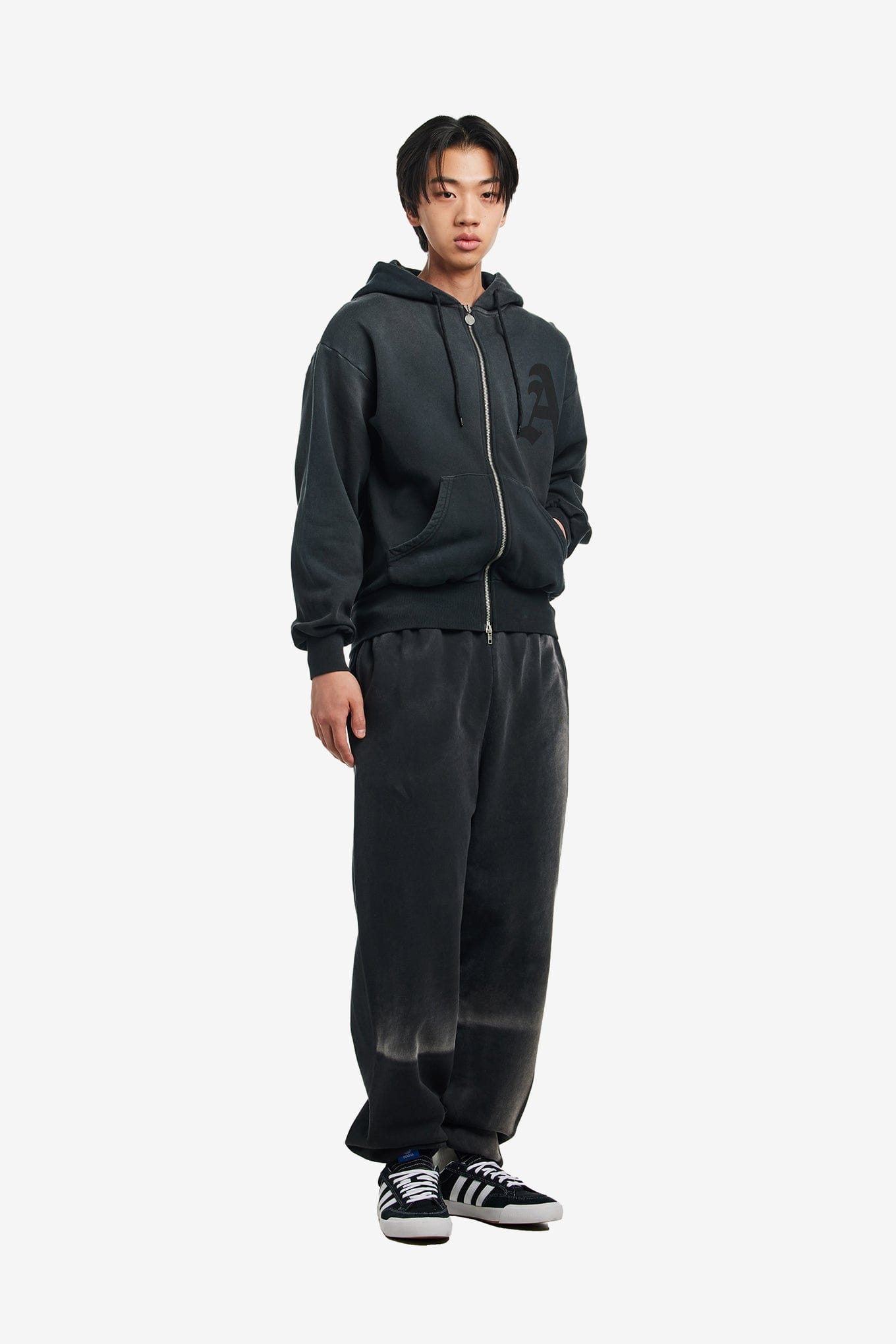 ARIES AGED GOTHIC ZIP THROUGH HOODIE