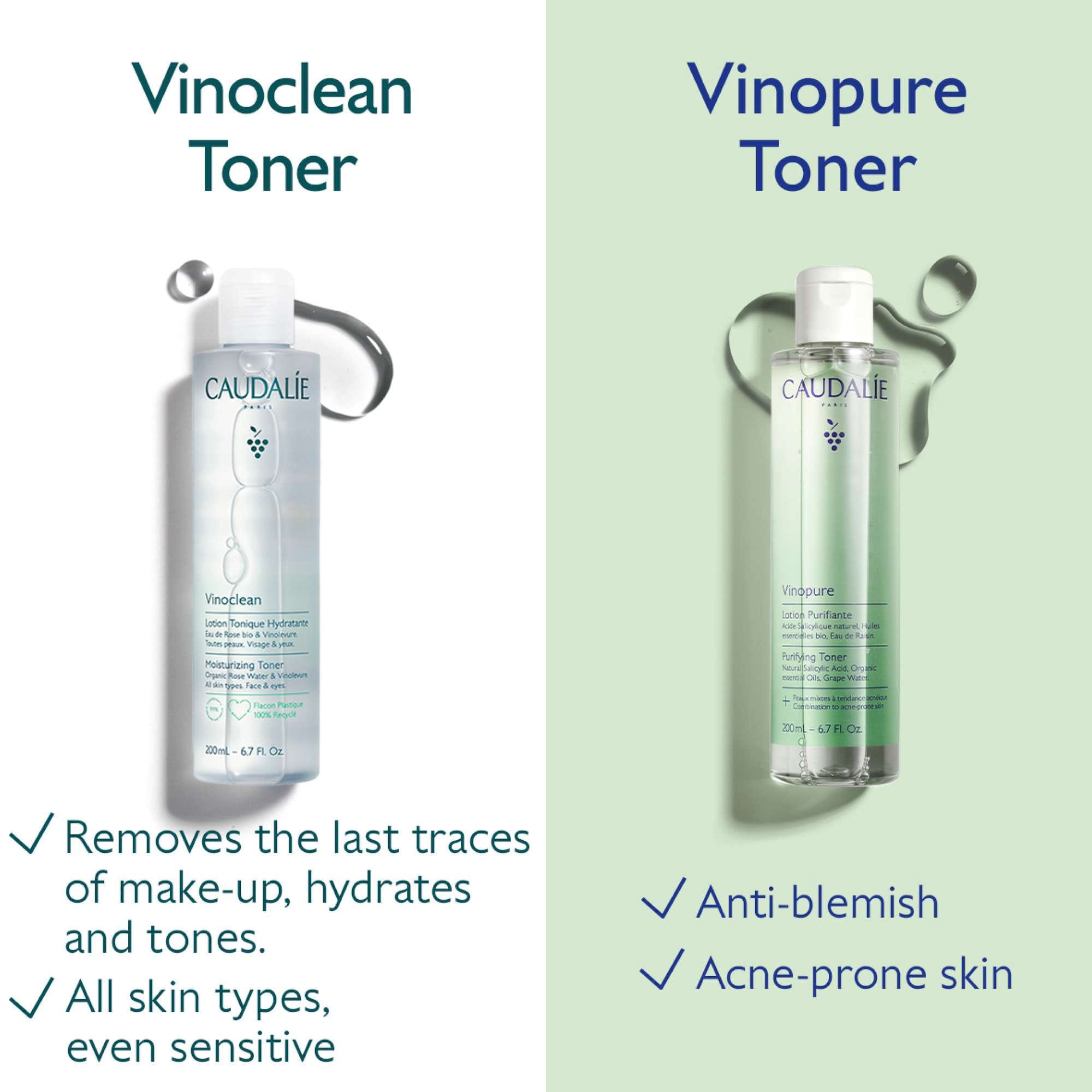 Caudalie Vinopure Natural Salicylic Acid Pore Minimising Toner 400 ml (Worth £44)