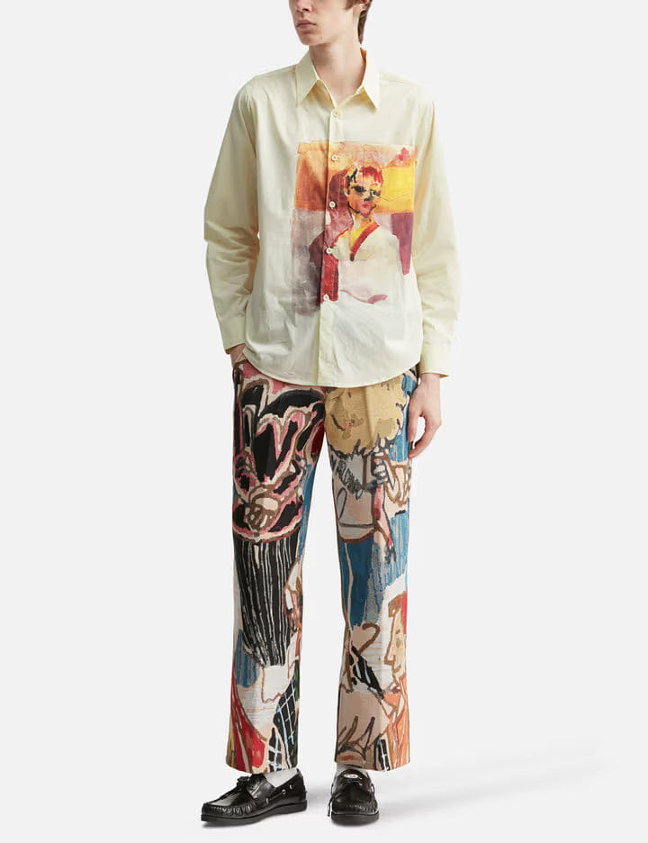 Kidsuper Girl Painting Button Up Shirt