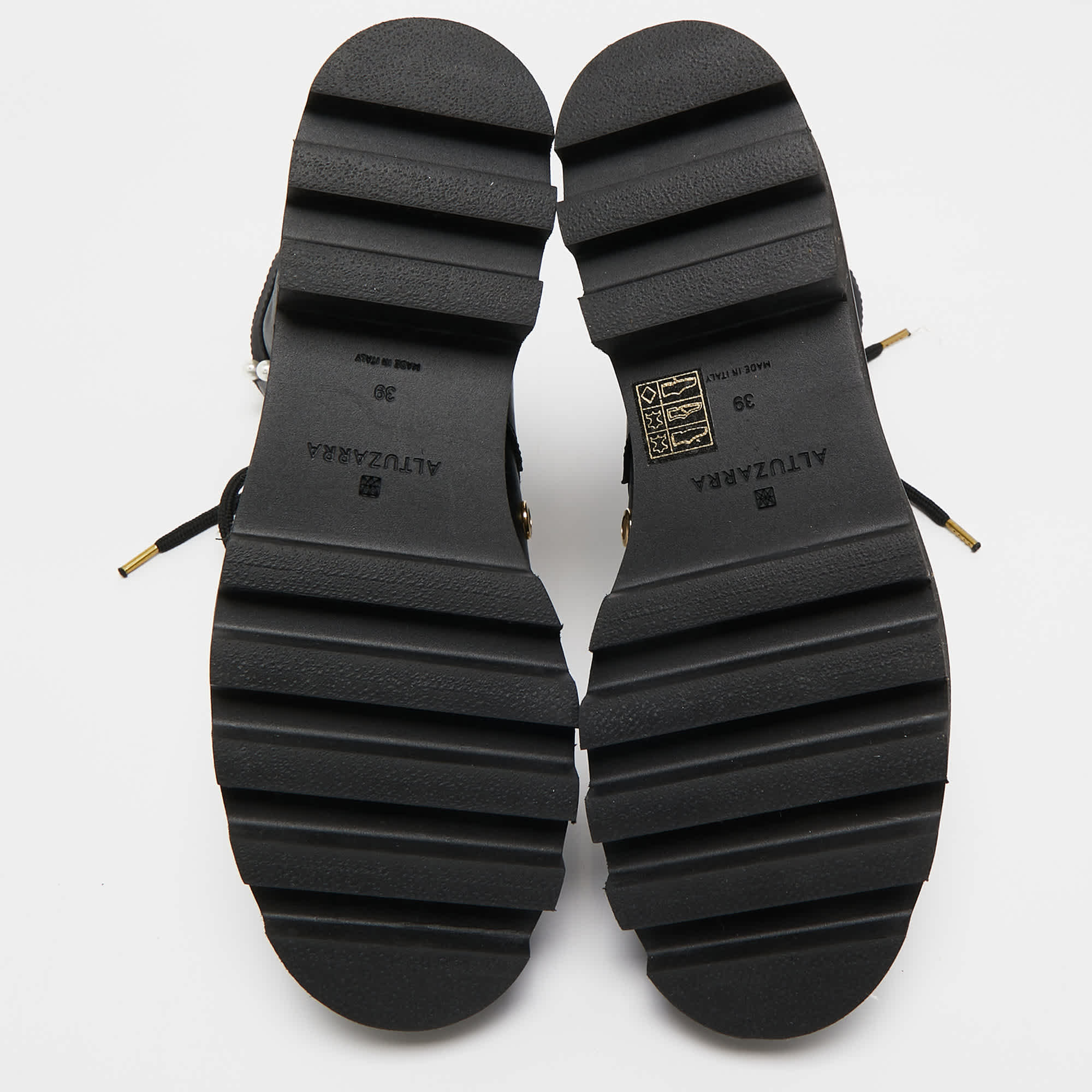 Altuzarra Black Canvas And Leather Cosmo Jungle Combat Boots