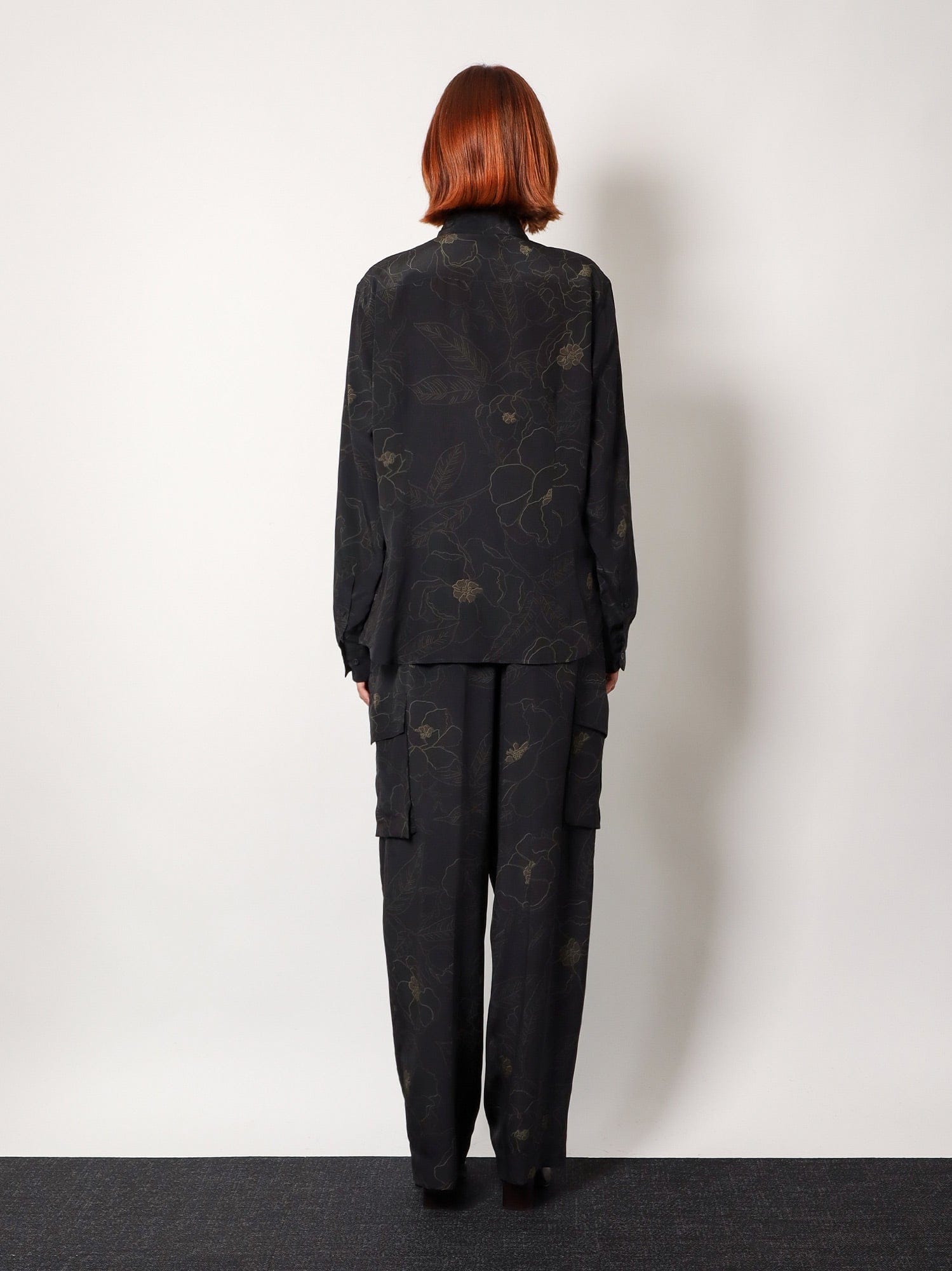 DRIES VAN NOTEN Silk cargo trousers