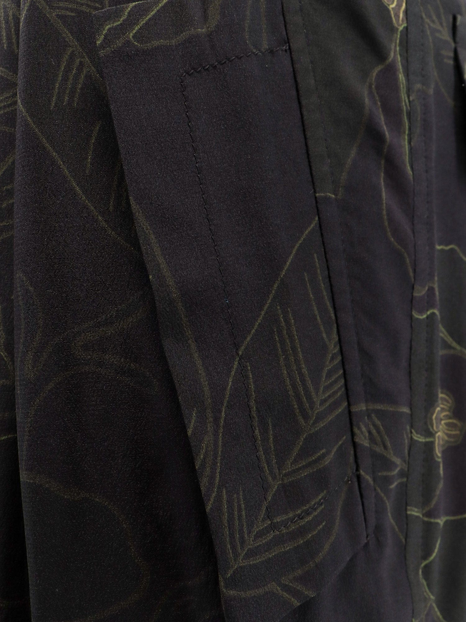 DRIES VAN NOTEN Silk cargo trousers