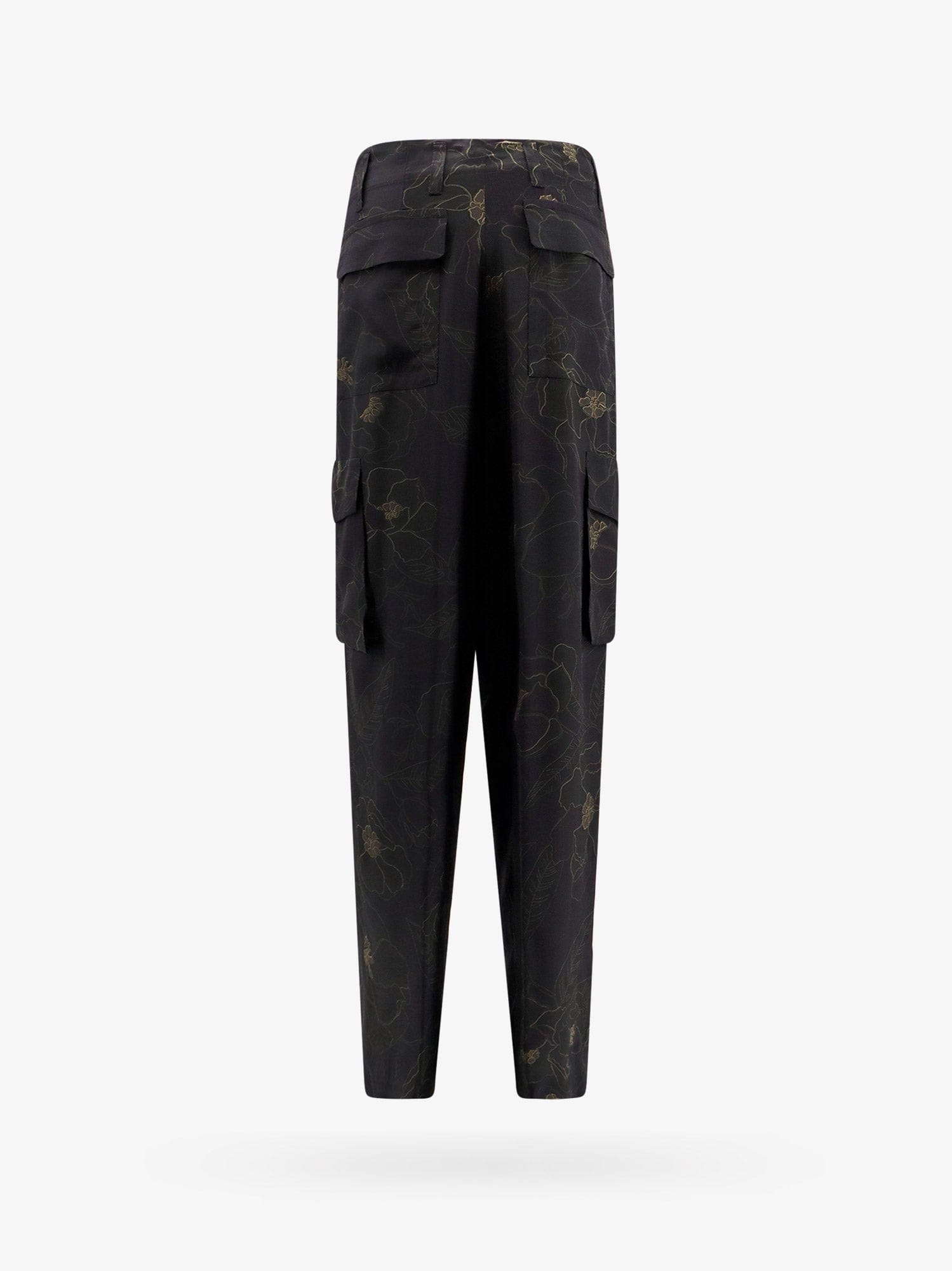 DRIES VAN NOTEN Silk cargo trousers