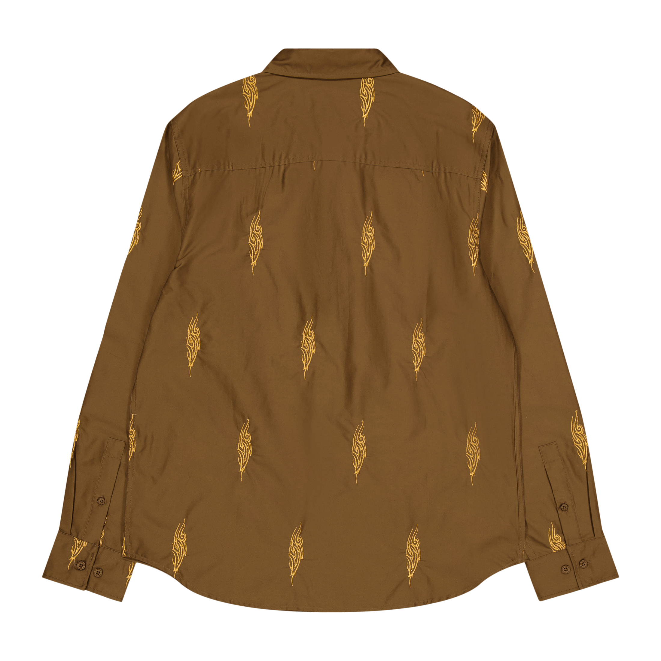 HUF Larkin Embroidered Work Shirt Bison