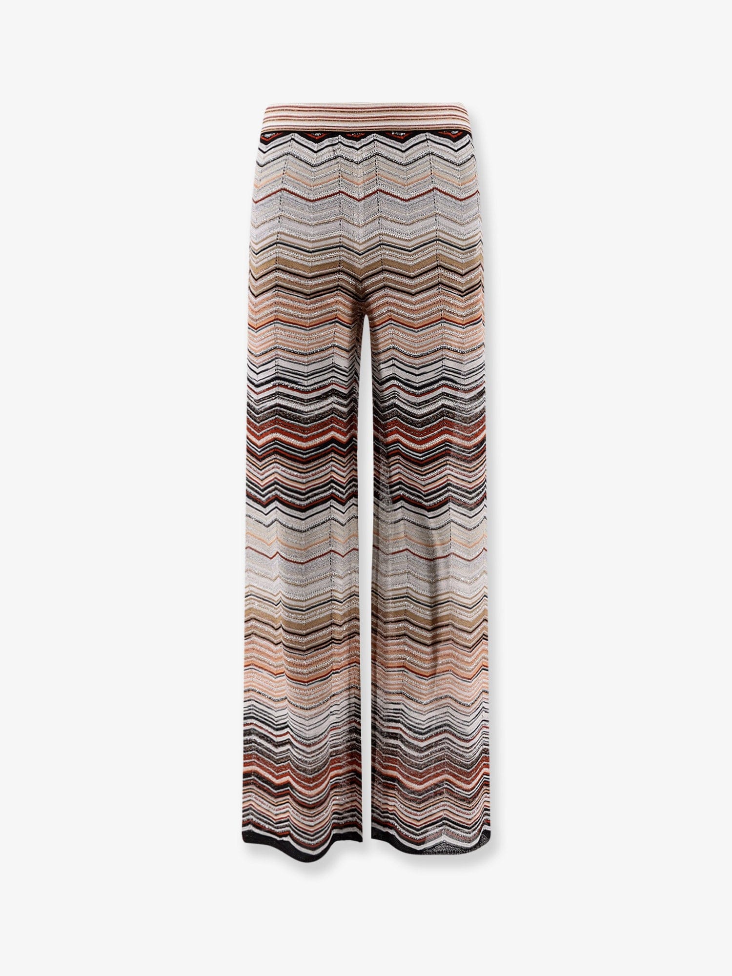 Missoni Viscose trousers with laminated chevron pattern