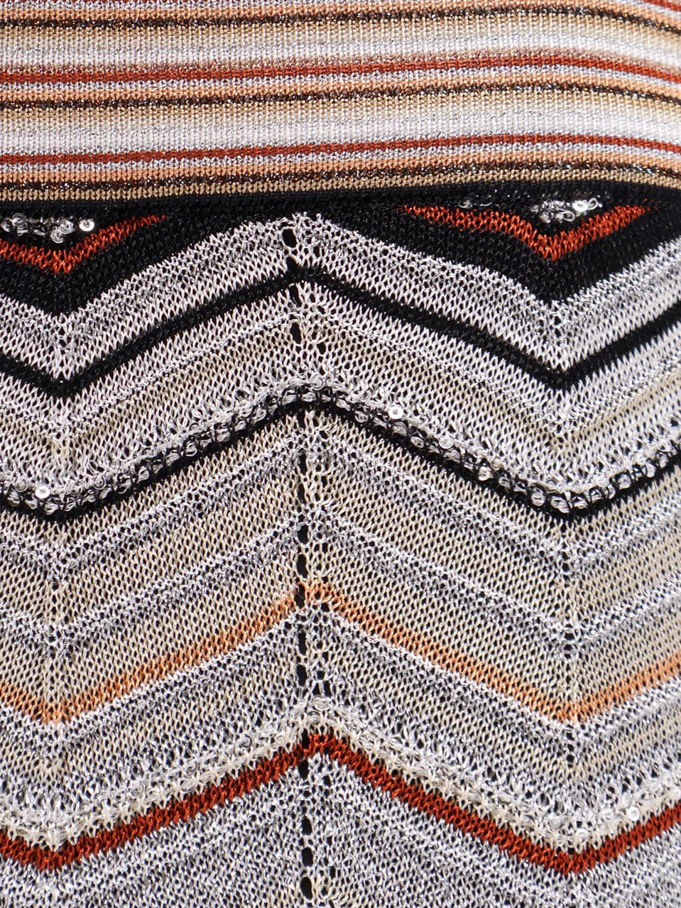 Missoni Viscose trousers with laminated chevron pattern