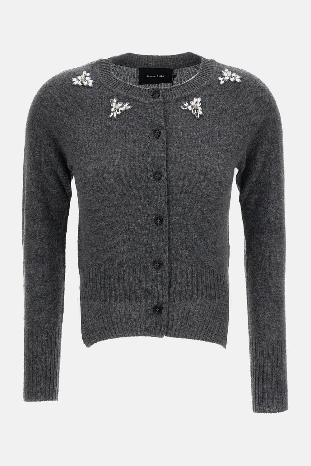 Simone Rocha CARDIGAN CORTO CON CRISTALLI RICAMATI