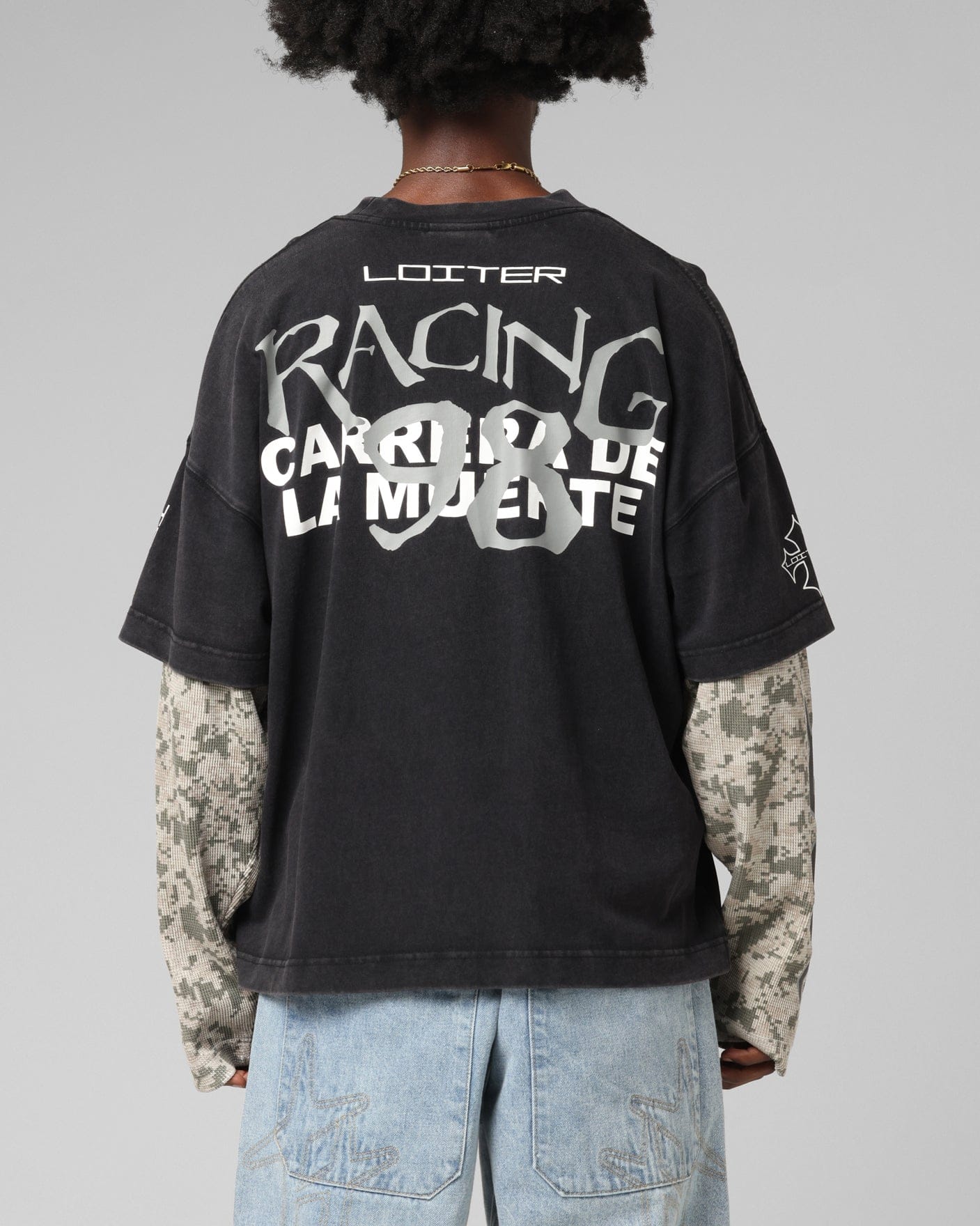 Loiter Performance Layered Long Sleeve T - Shirt Vintage Black