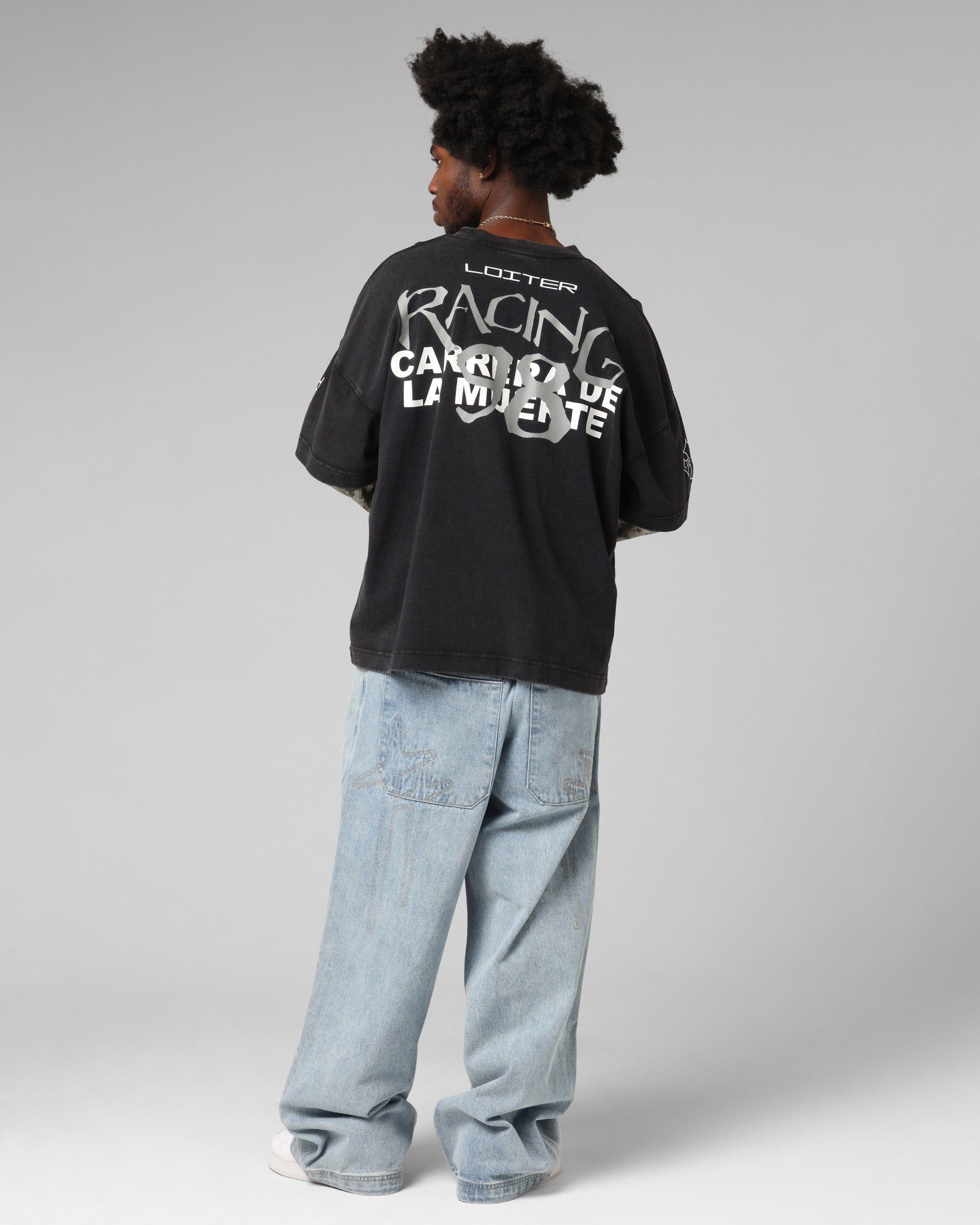Loiter Performance Layered Long Sleeve T - Shirt Vintage Black