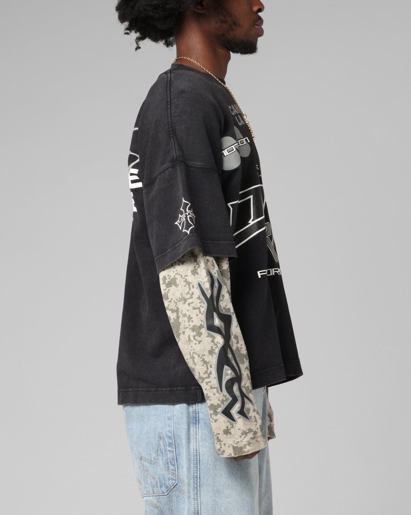 Loiter Performance Layered Long Sleeve T - Shirt Vintage Black