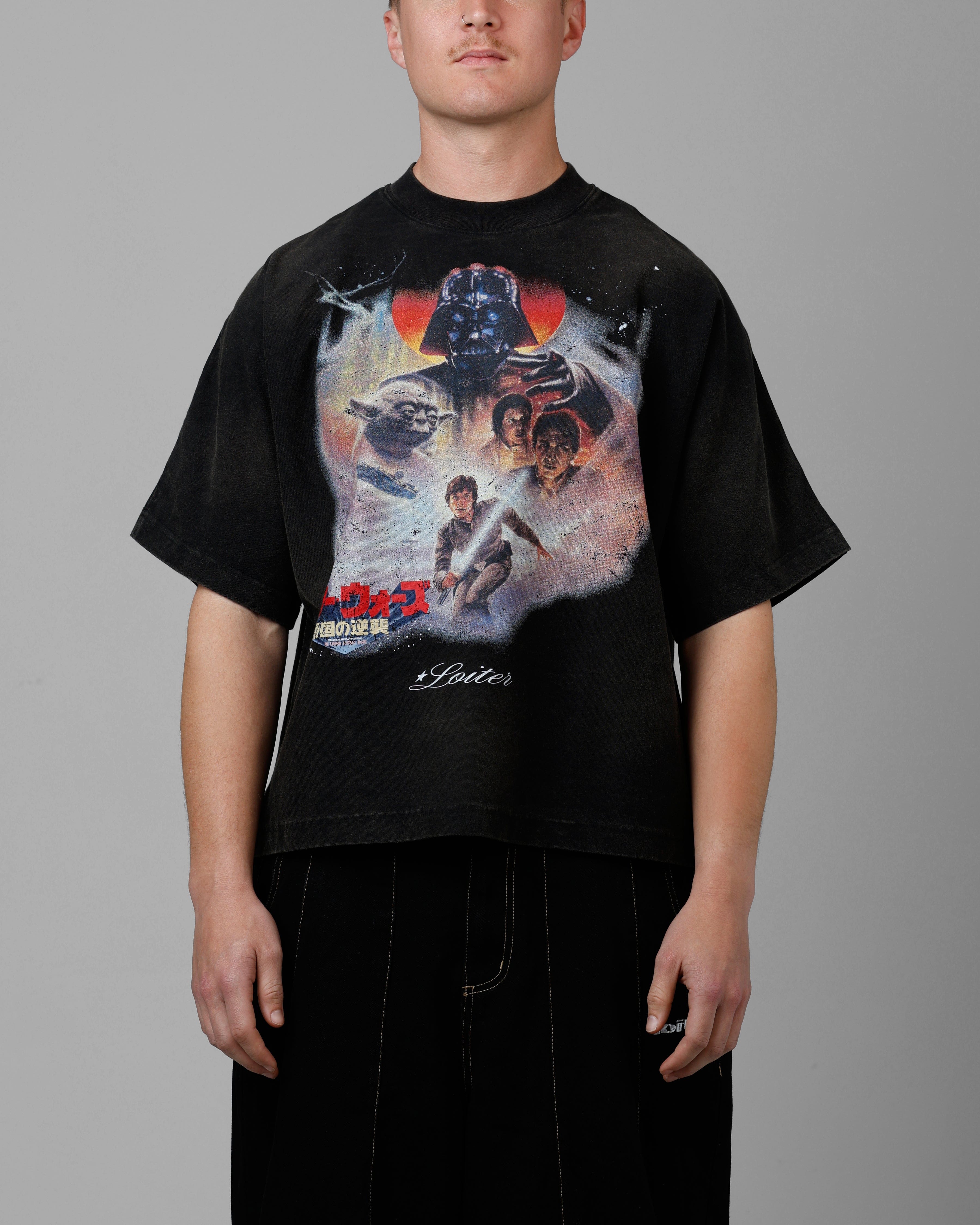 Loiter Star Wars Vintage T - Shirt Washed Black