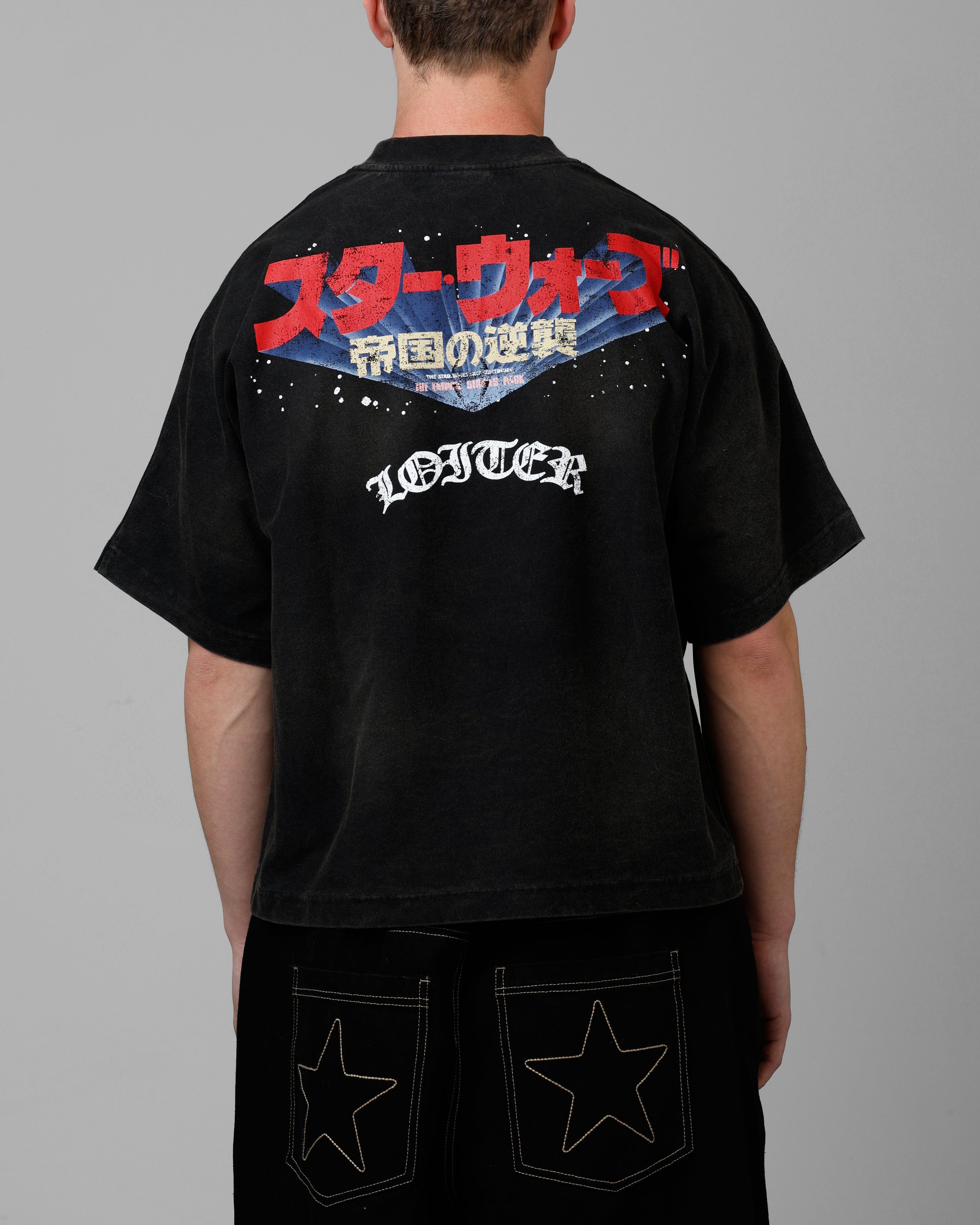 Loiter Star Wars Vintage T - Shirt Washed Black