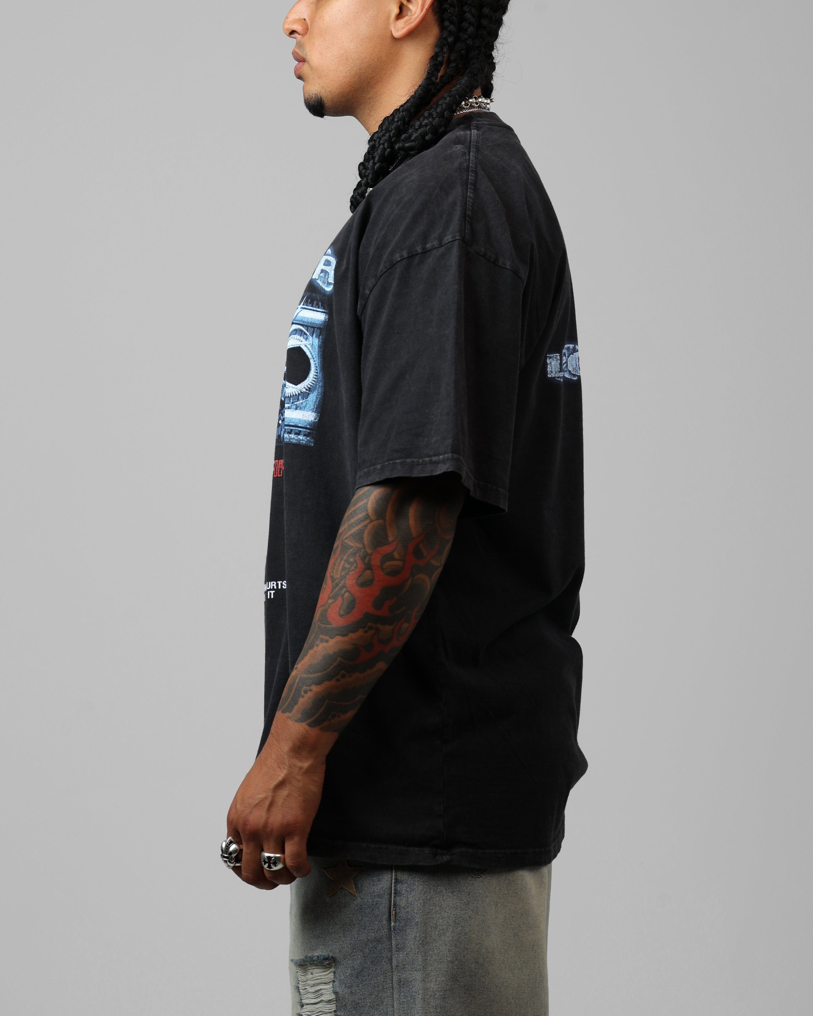 Loiter Void Vintage T - Shirt Black Wash