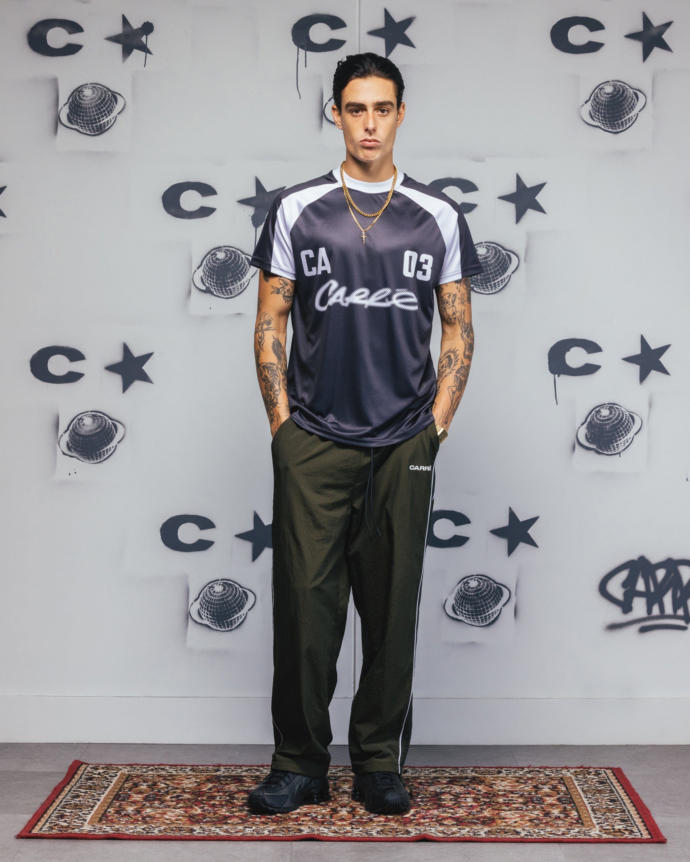 Carre Striker Jersey T - Shirt Black/White