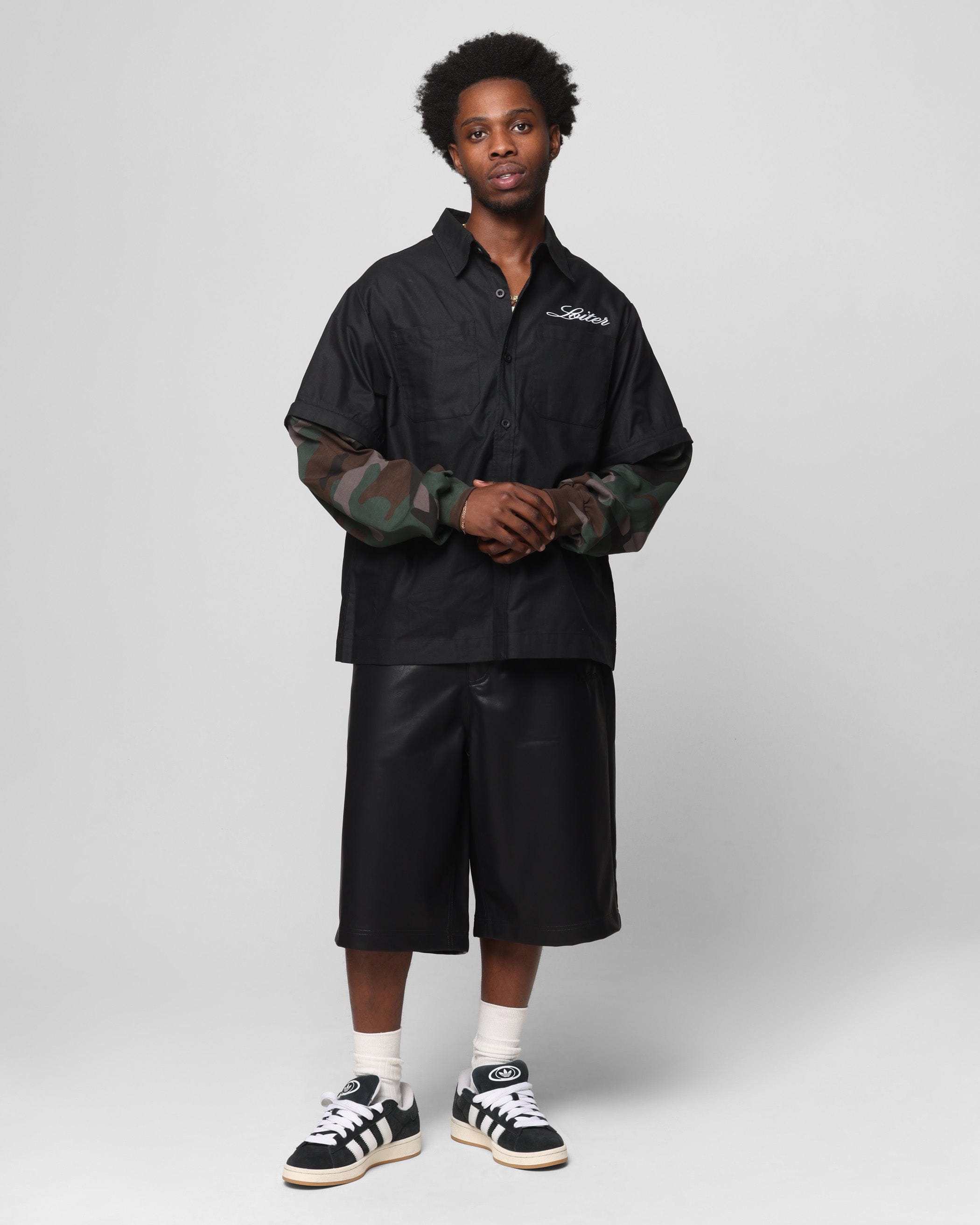 Loiter Art Studio Work Shirt Black/Camo