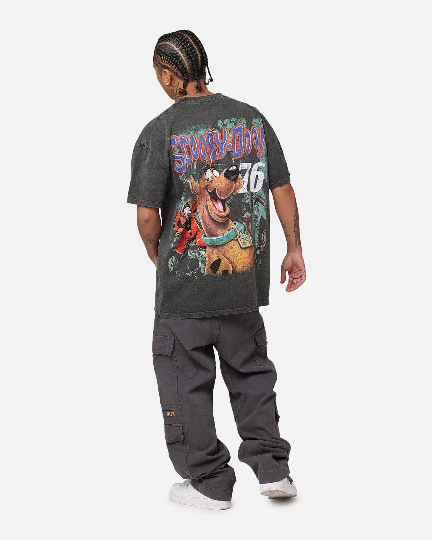 GOAT CREW 73Studio x Scooby - Doo Scooby - Doo Jumbo Heavyweight Vintage T - Shirt Black Wash