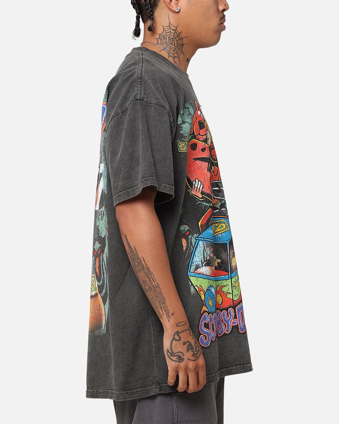 GOAT CREW 73Studio x Scooby - Doo Scooby - Doo Jumbo Heavyweight Vintage T - Shirt Black Wash