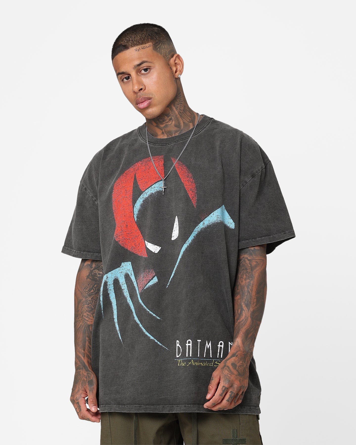 73studio x DC 1993 Batman Heavyweight Vintage T - Shirt Black Wash