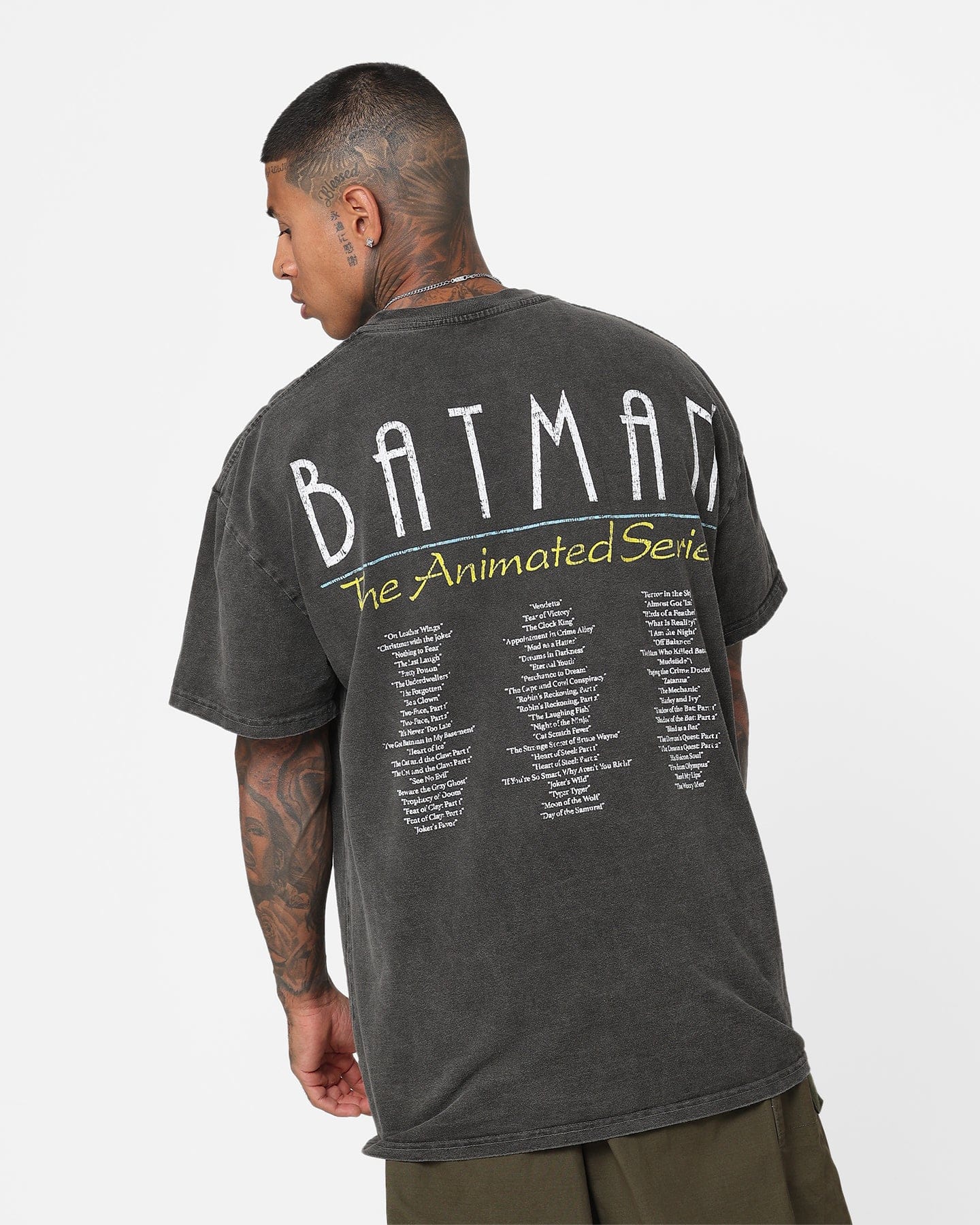 73studio x DC 1993 Batman Heavyweight Vintage T - Shirt Black Wash