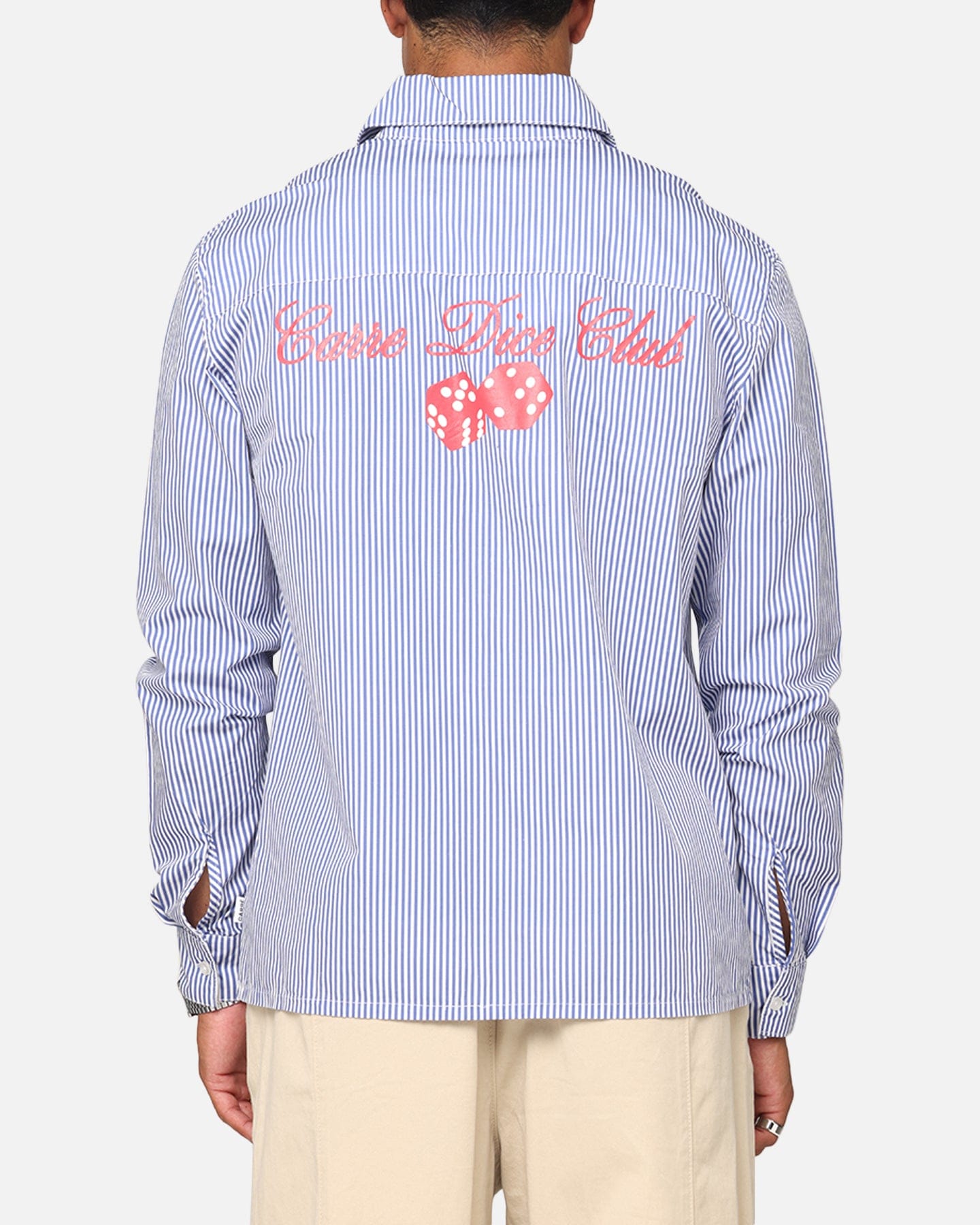Carre Dice Club Long Sleeve Button Up Shirt Pinstripe