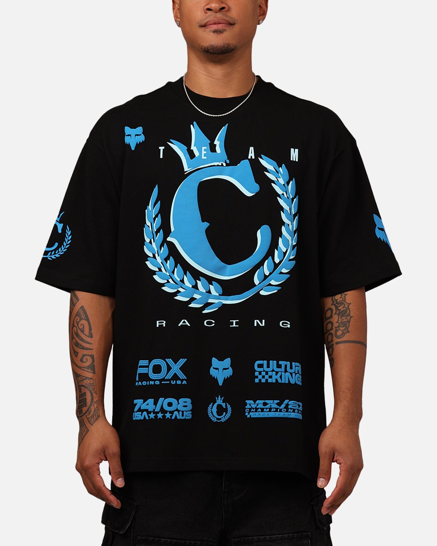FOX Racing x Culture Kings T - Shirt Black/Blue