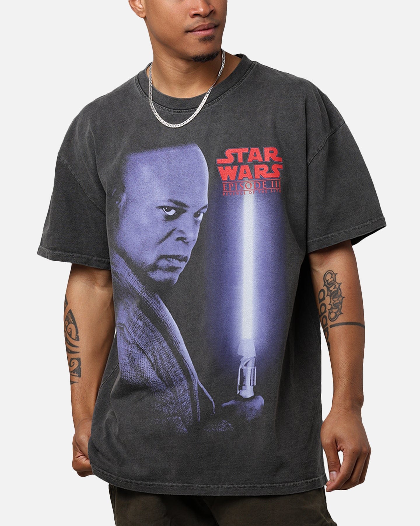 73studio Star Wars Episode III '05 Heavyweight Vintage T - Shirt Black Wash