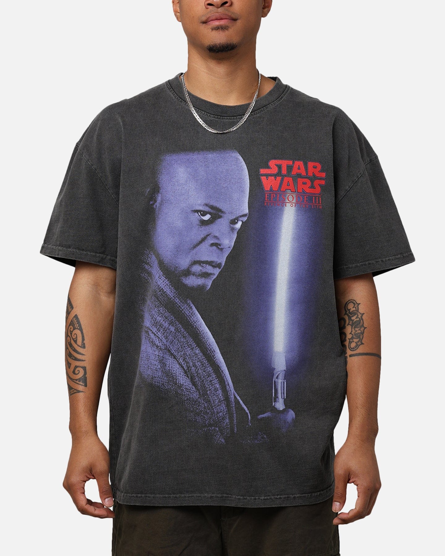 73studio Star Wars Episode III '05 Heavyweight Vintage T - Shirt Black Wash