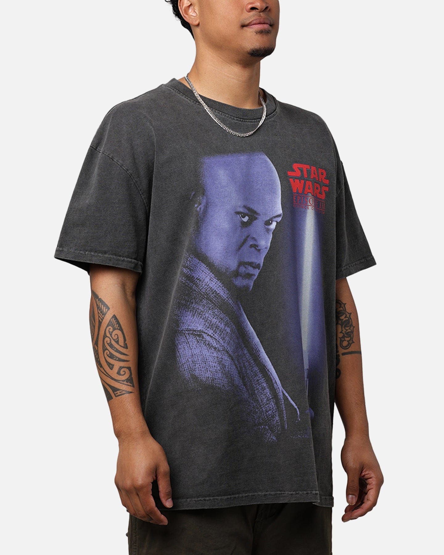 73studio Star Wars Episode III '05 Heavyweight Vintage T - Shirt Black Wash