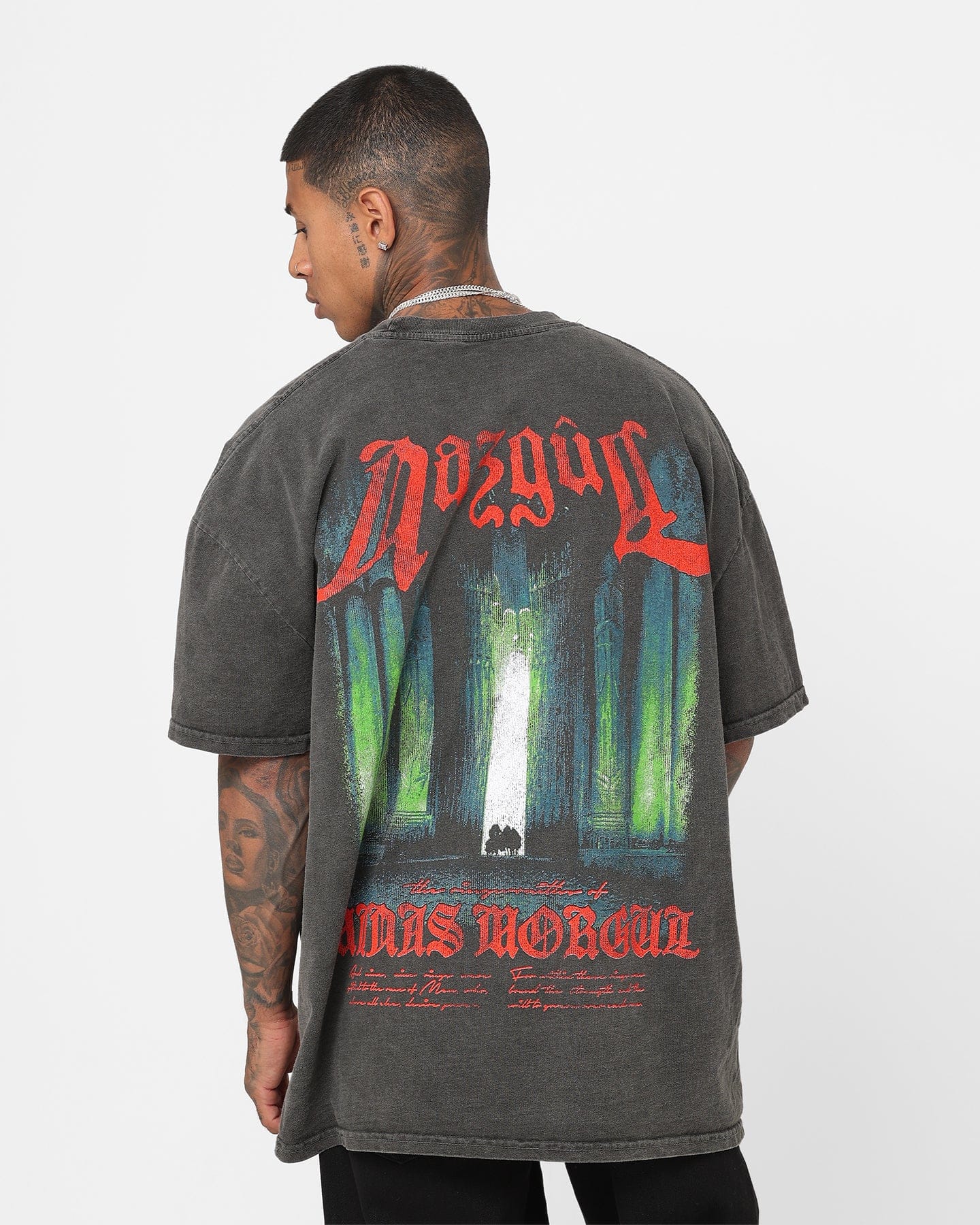 73studio x The Lord Of The Rings Nazgul Heavyweight Vintage T - Shirt Black Wash