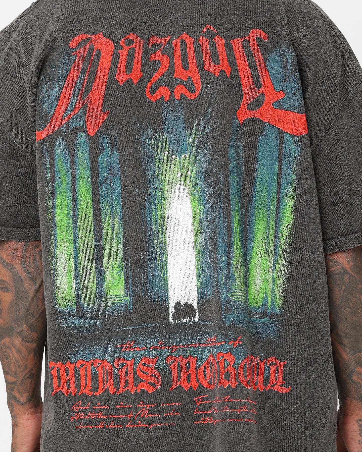 73studio x The Lord Of The Rings Nazgul Heavyweight Vintage T - Shirt Black Wash