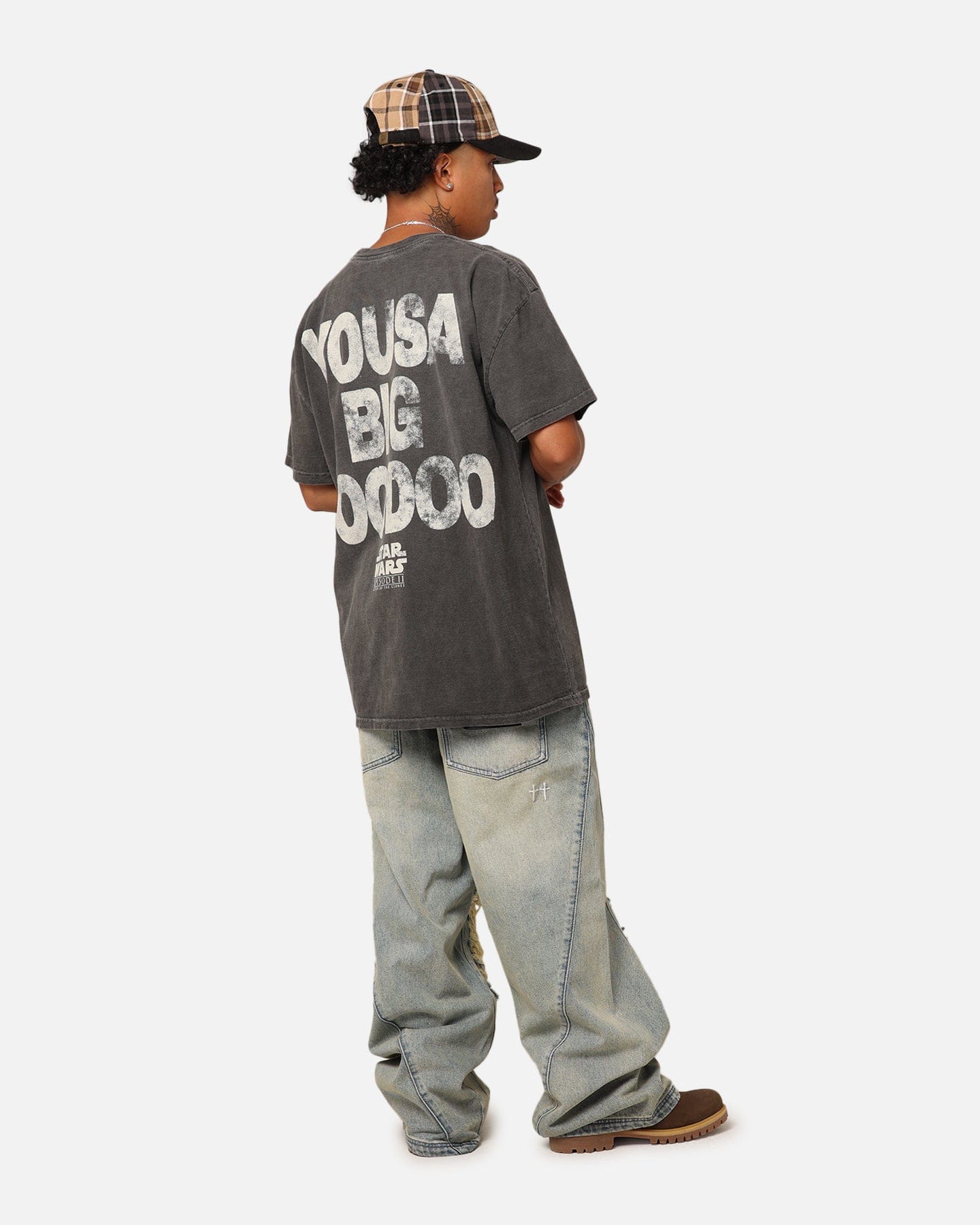 73studio Star Wars Jar Jar Binks Heavyweight T - Shirt Black Wash