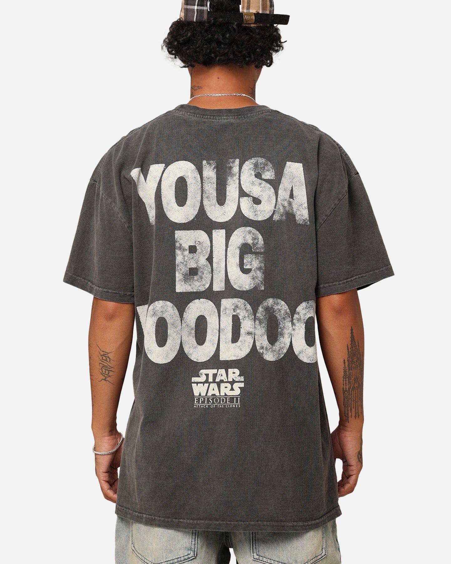 73studio Star Wars Jar Jar Binks Heavyweight T - Shirt Black Wash