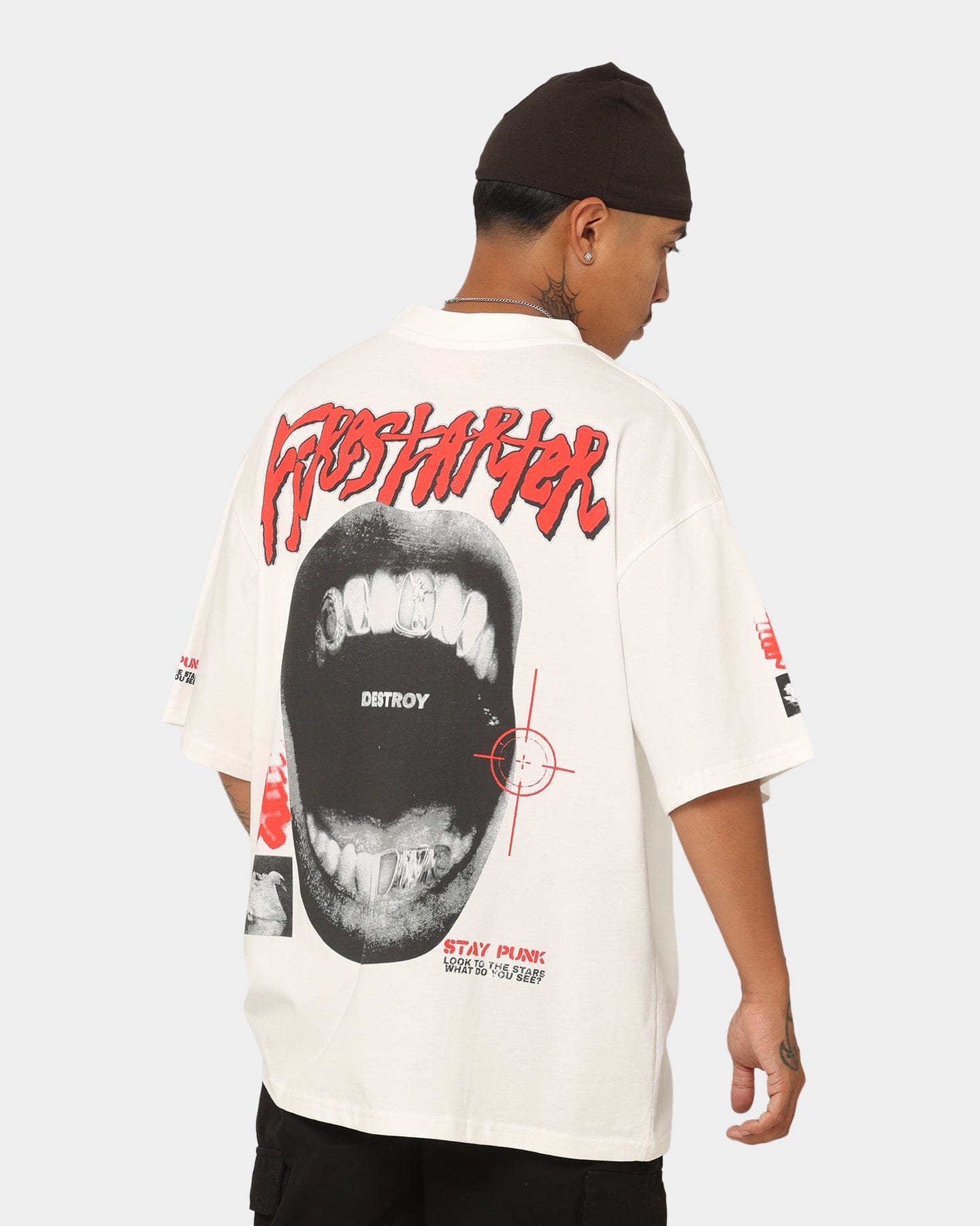Loiter Firestarter Vintage T - Shirt Off White