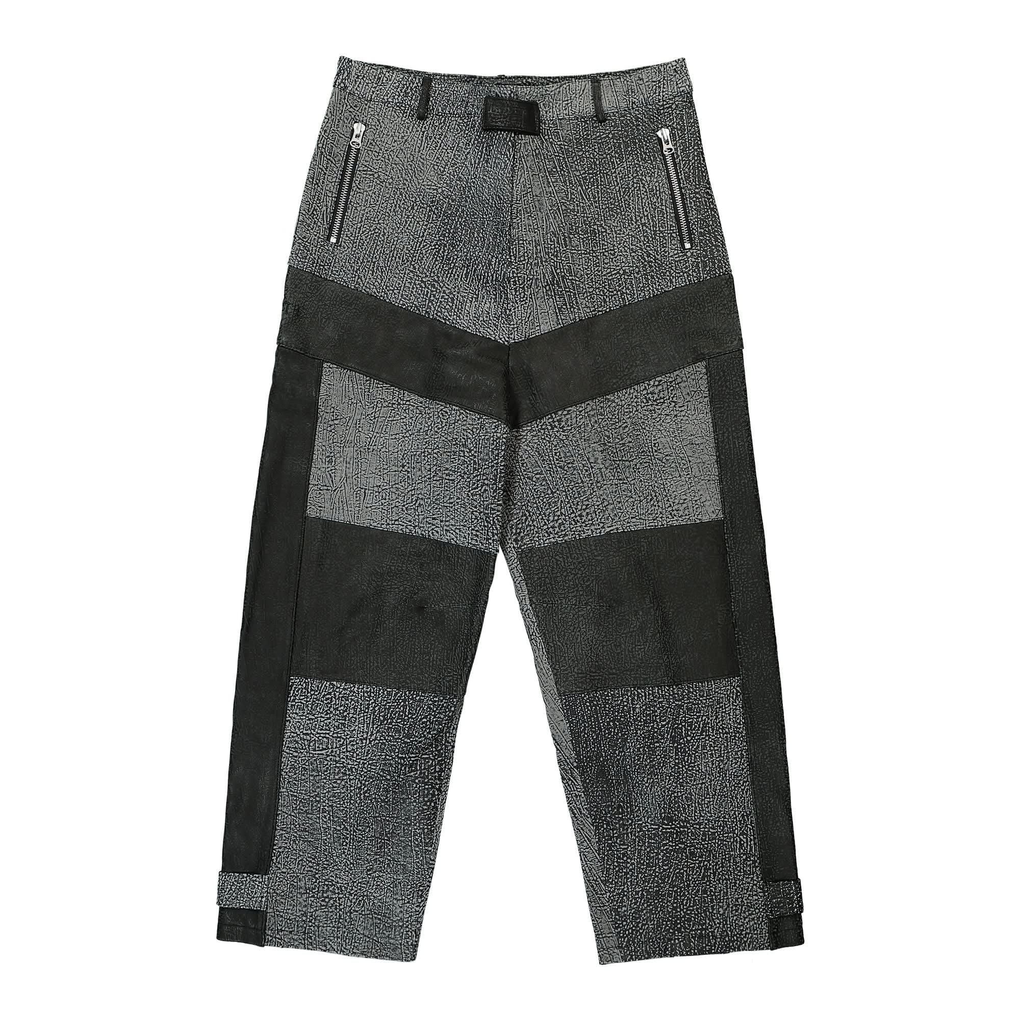 GATE Panelled Wide Leather Pants