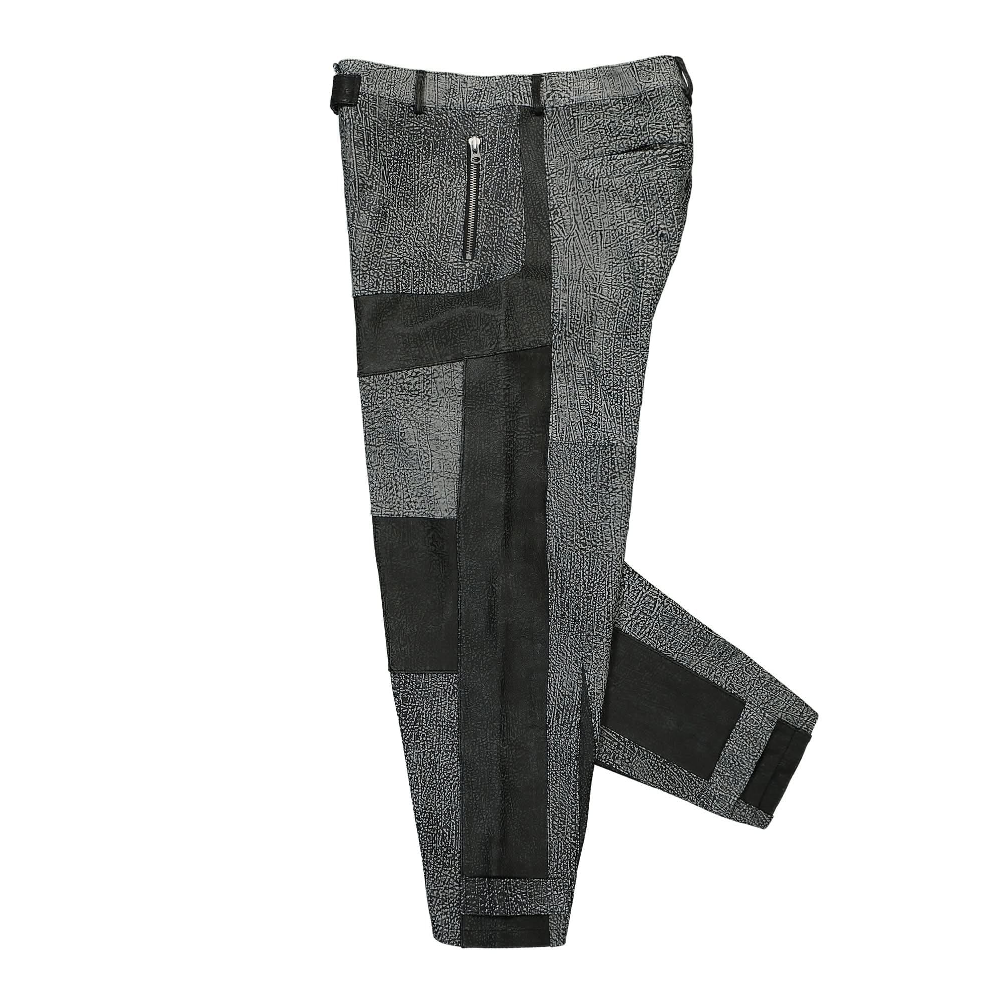 GATE Panelled Wide Leather Pants
