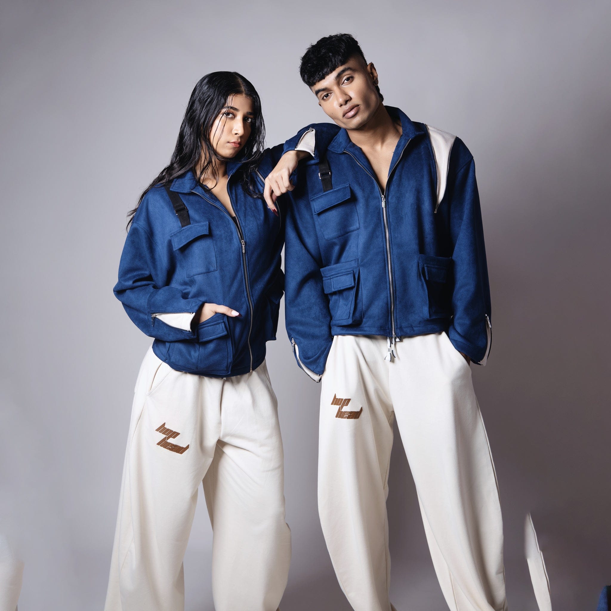 Blue MIDNIGHT BLUE & BISQUE SWIFTZIPPER JACKET