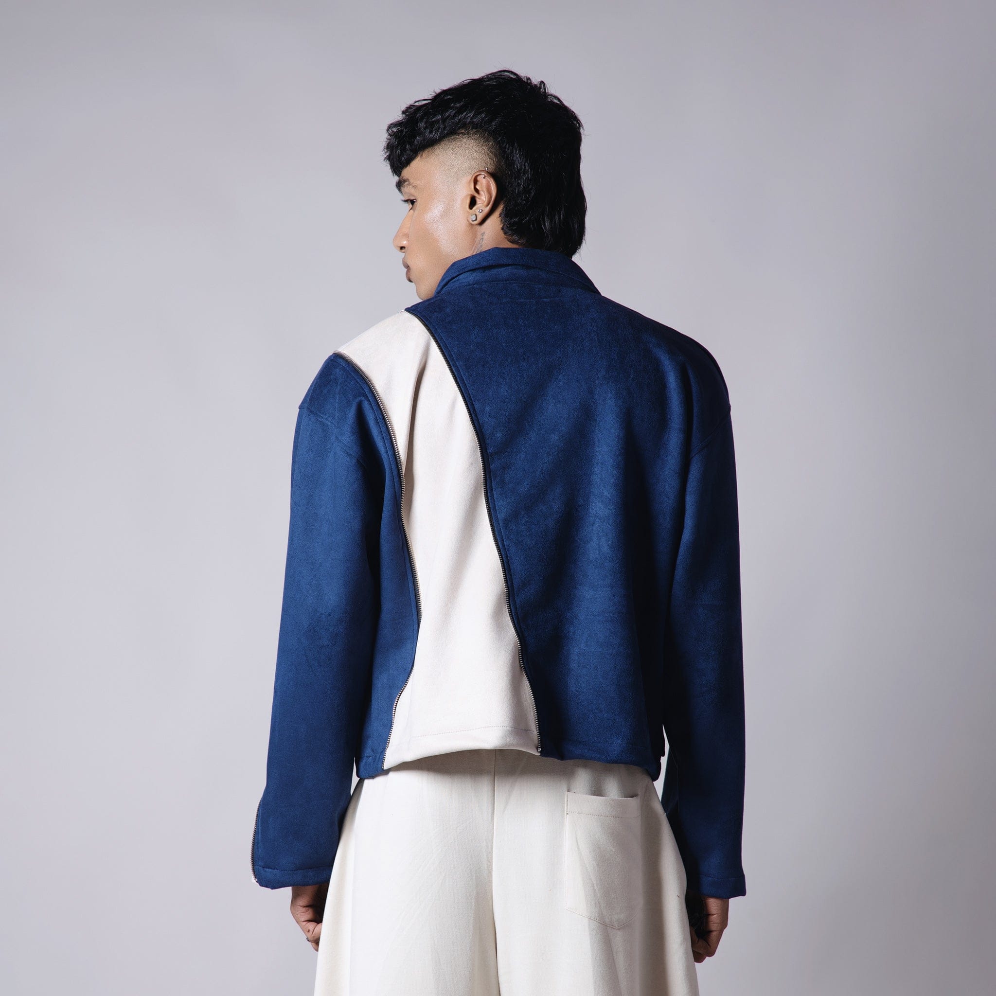Blue MIDNIGHT BLUE & BISQUE SWIFTZIPPER JACKET