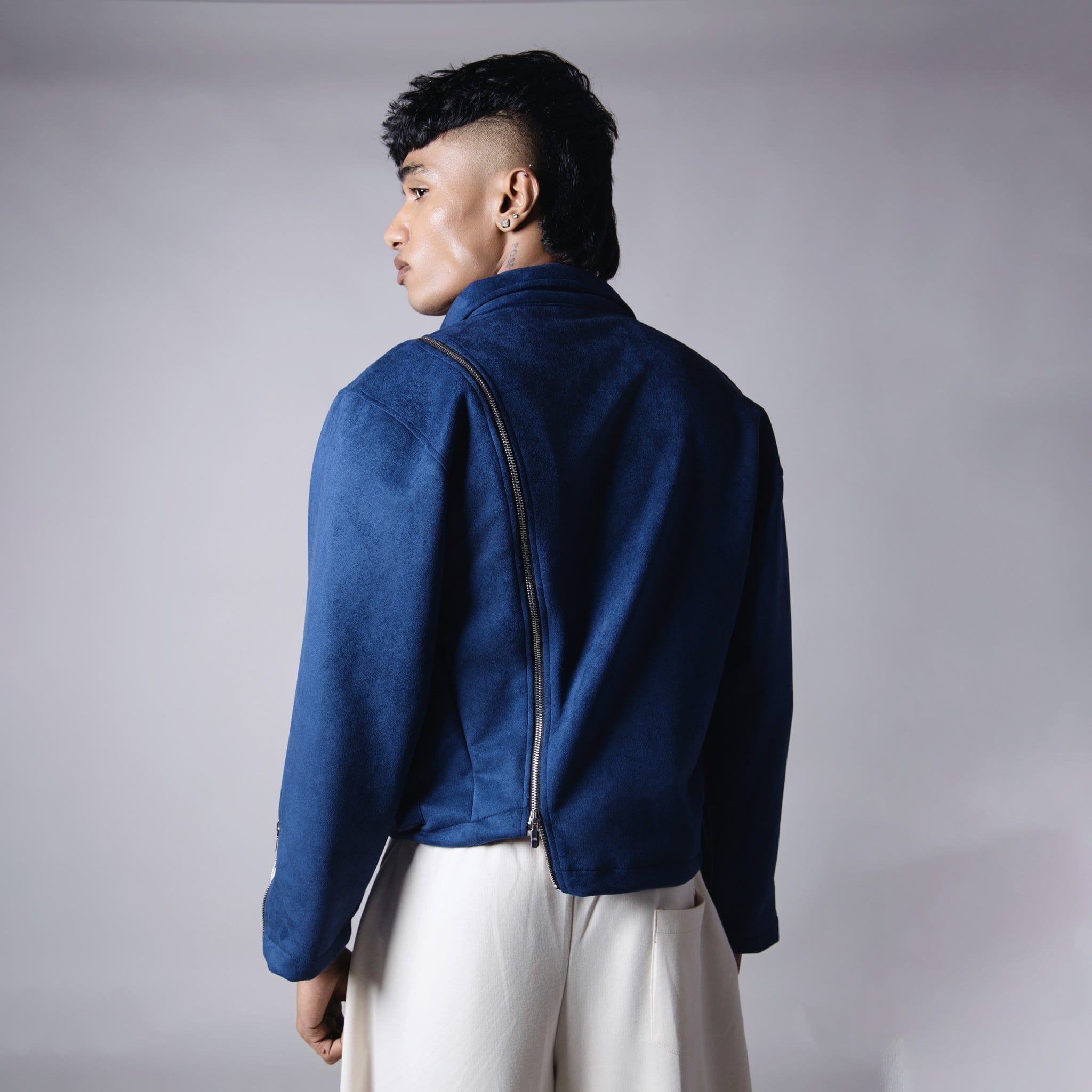 Blue MIDNIGHT BLUE & BISQUE SWIFTZIPPER JACKET