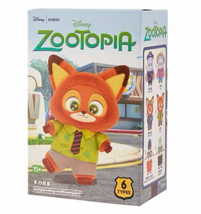 Disney MINISO Disney Zootopia Series Vinyl Plush Pendant Blind Box