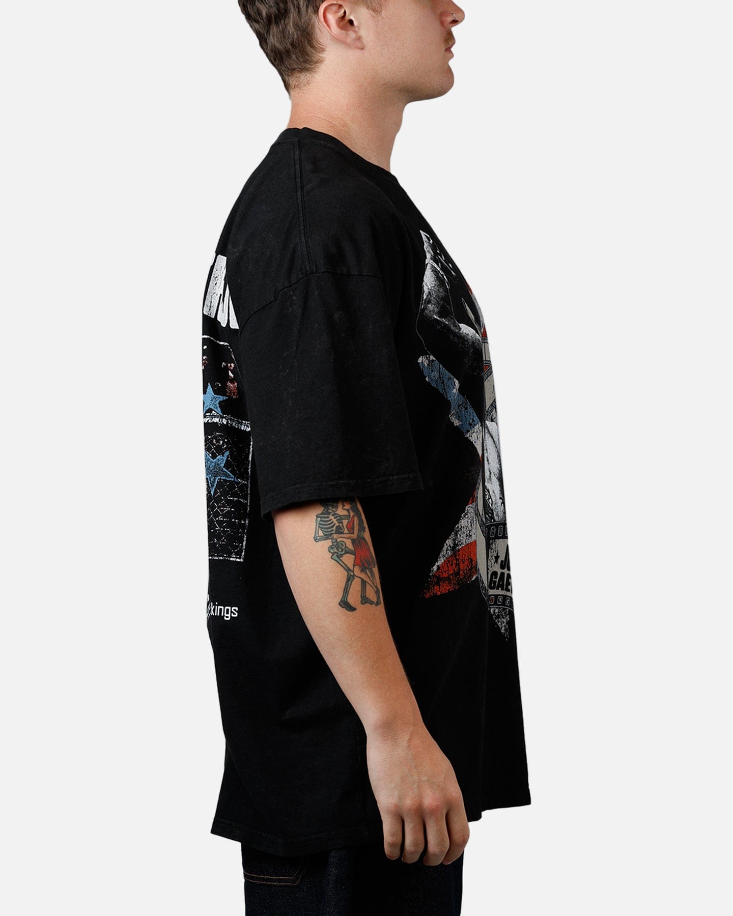 Culture KINGS UFC By Culture Kings UFC 250 Justin Gaethje T - Shirt Black Acidwash
