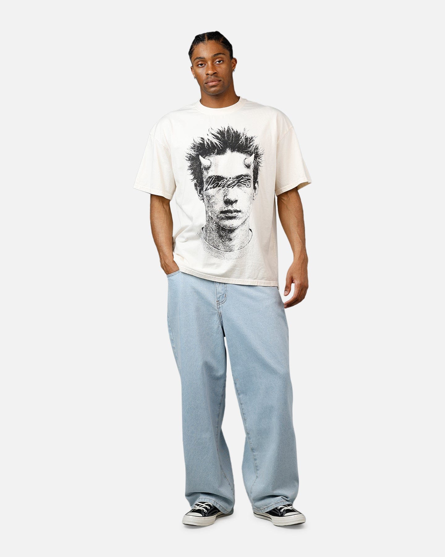Loiter Born Again T - Shirt Off White